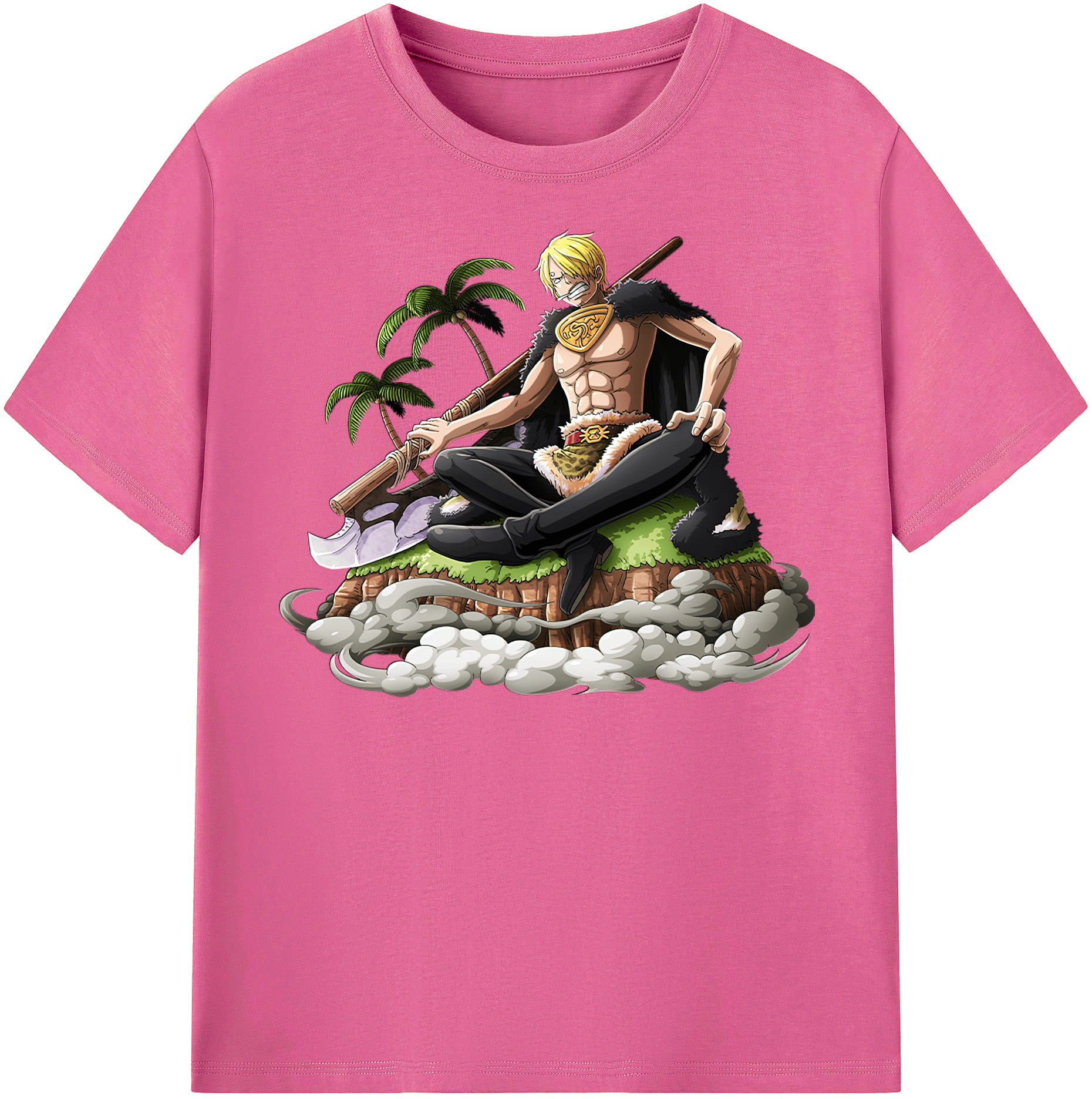 （画像用） ワンピース サンジ ONE PIECE Sanji レディースカジュアルプリントTシャツ（綿100％）