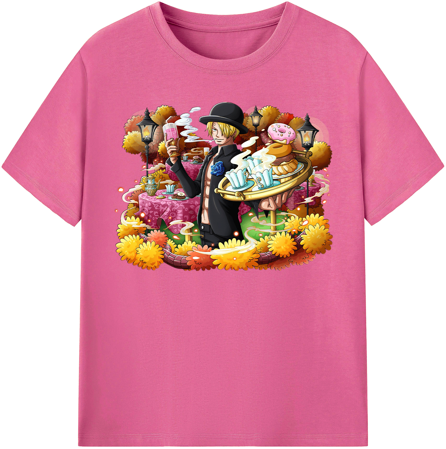 （画像用） ワンピース サンジ ONE PIECE Sanji レディースカジュアルプリントTシャツ（綿100％）