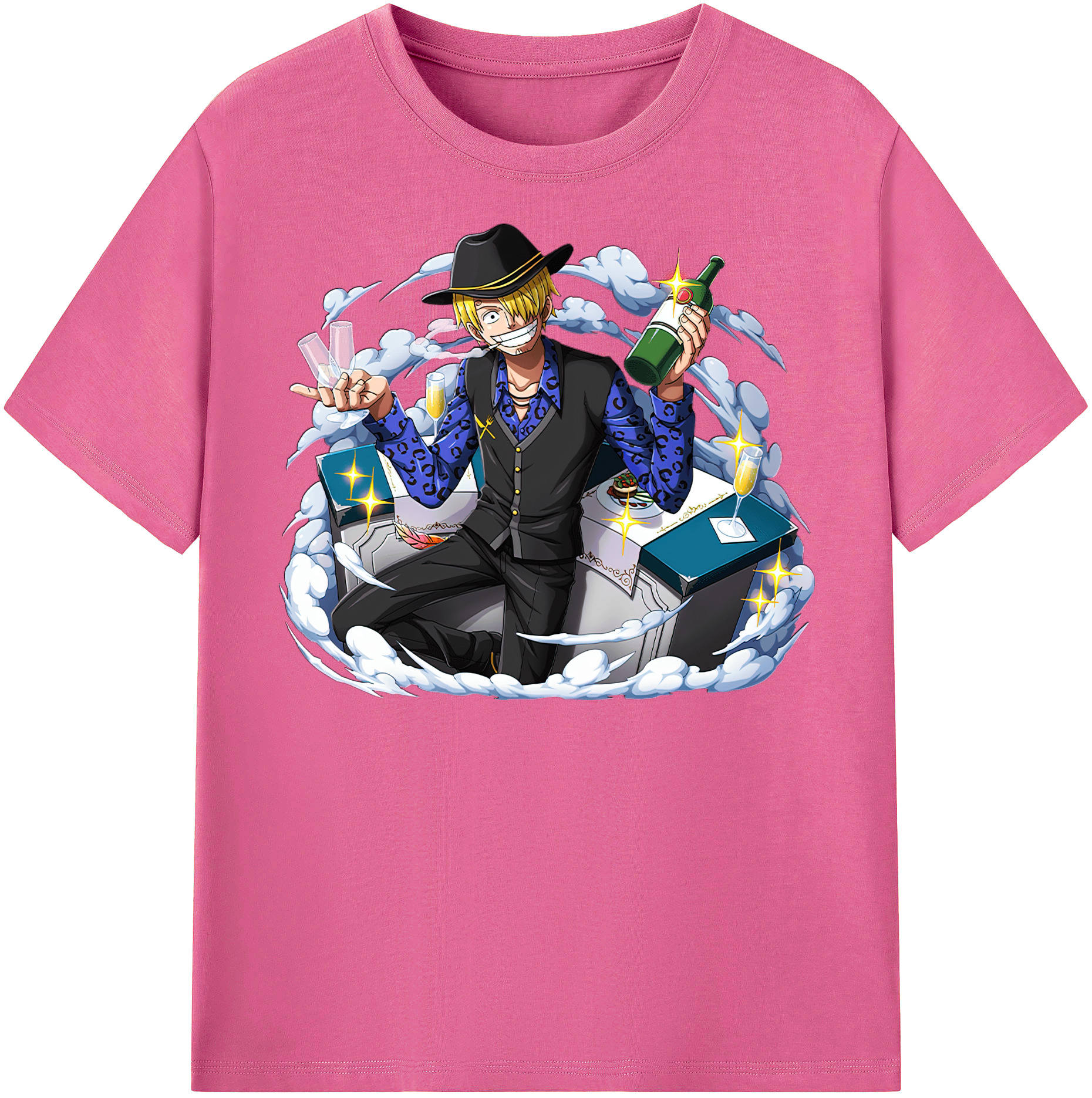 （画像用） ワンピース サンジ ONE PIECE Sanji レディースカジュアルプリントTシャツ（綿100％）