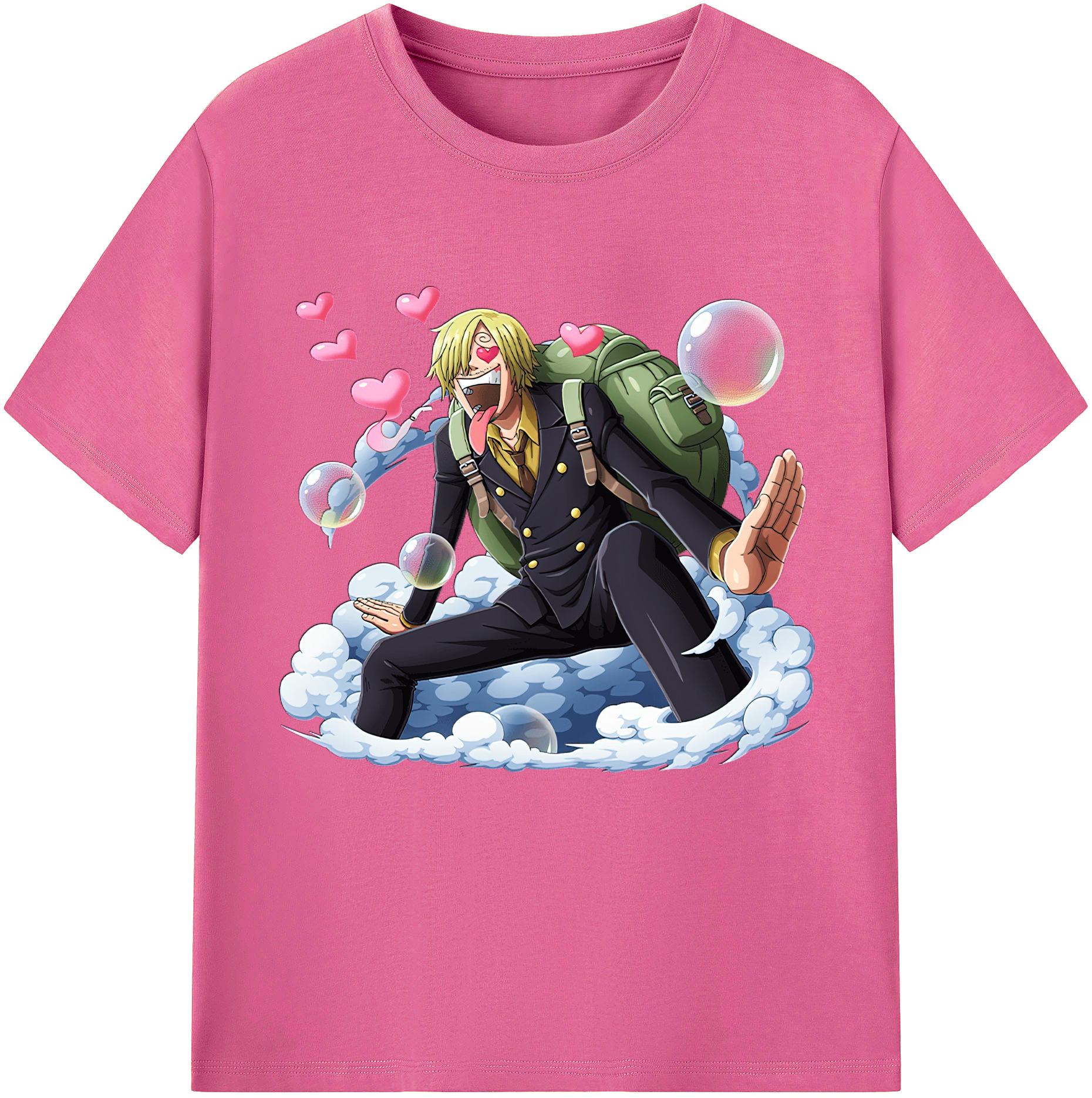 （画像用） ワンピース サンジ ONE PIECE Sanji レディースカジュアルプリントTシャツ（綿100％）