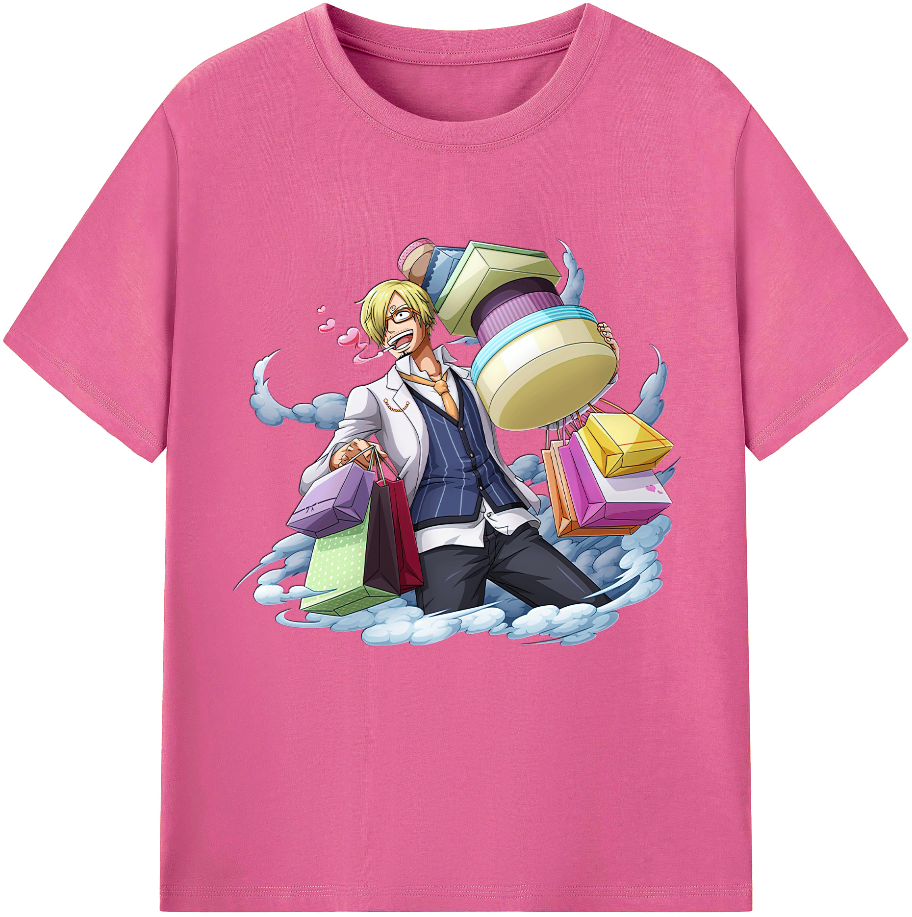（画像用） ワンピース サンジ ONE PIECE Sanji レディースカジュアルプリントTシャツ（綿100％）