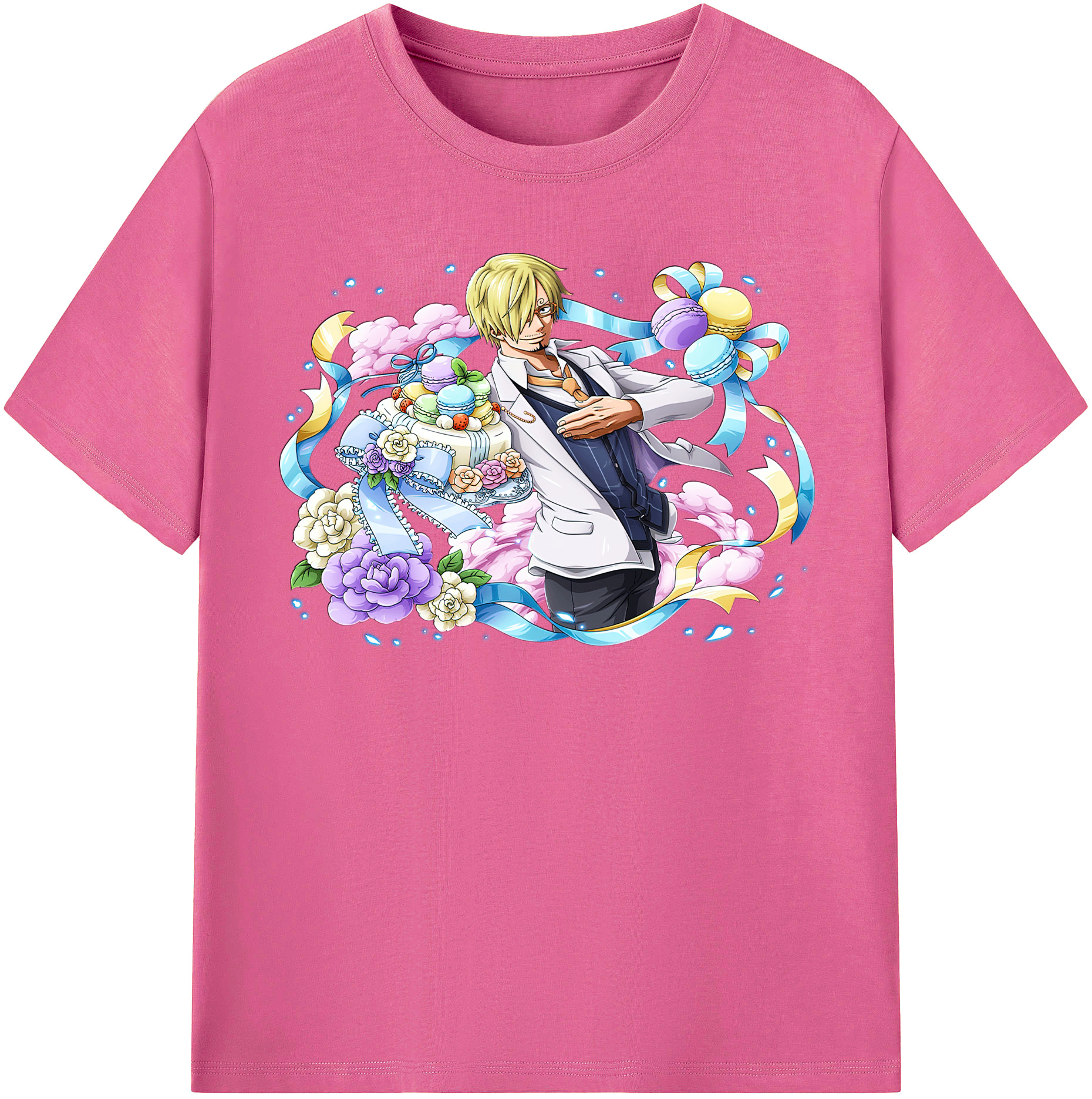 （画像用） ワンピース サンジ ONE PIECE Sanji レディースカジュアルプリントTシャツ（綿100％）
