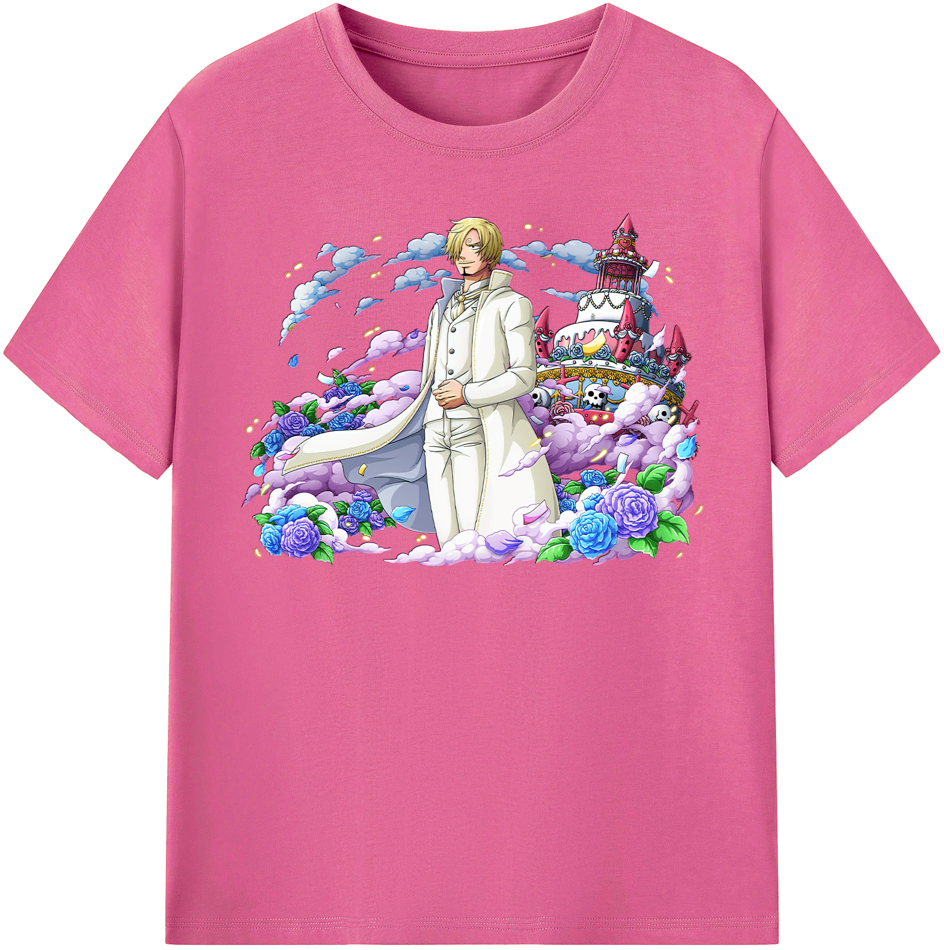 （画像用） ワンピース サンジ ONE PIECE Sanji レディースカジュアルプリントTシャツ（綿100％）
