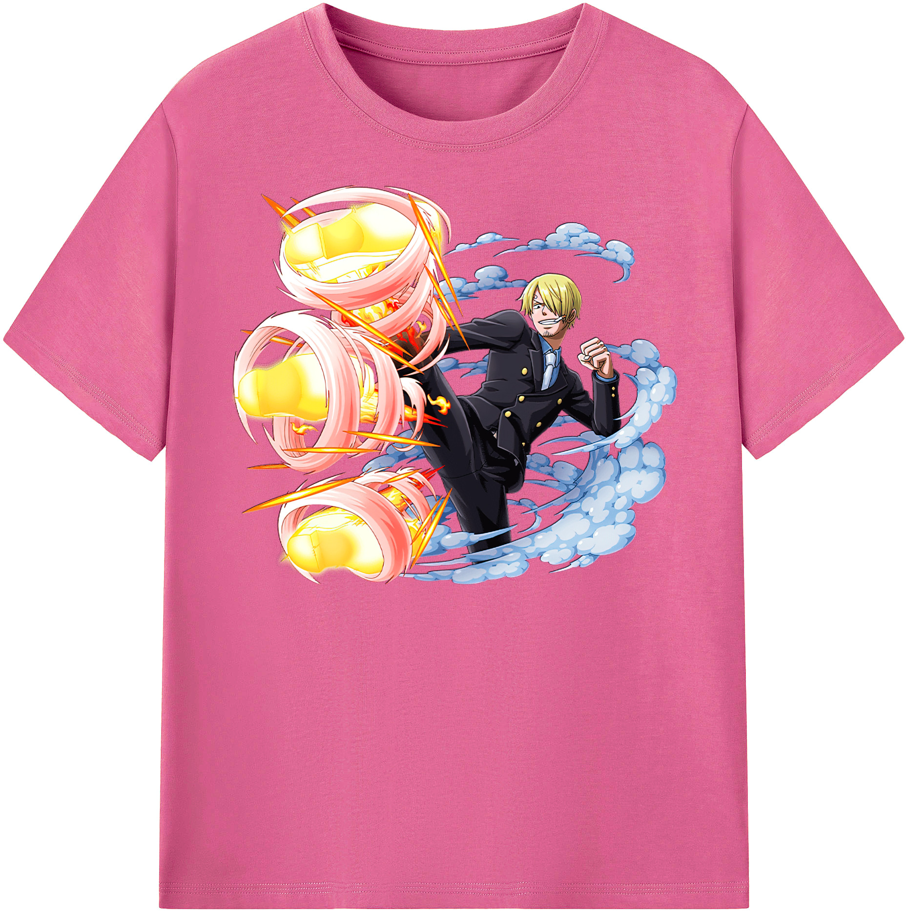 （画像用） ワンピース サンジ ONE PIECE Sanji レディースカジュアルプリントTシャツ（綿100％）