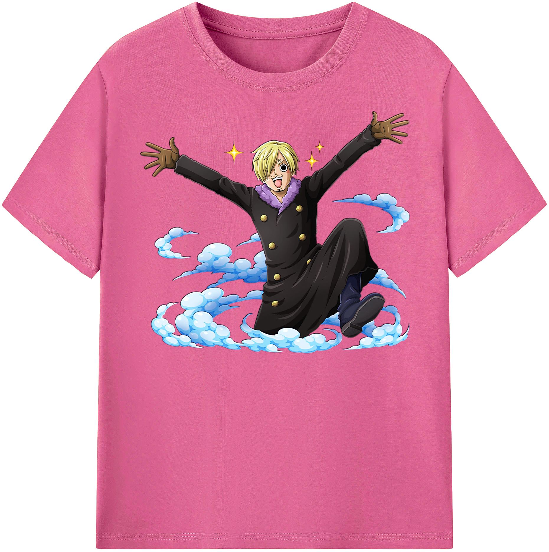 （画像用） ワンピース サンジ ONE PIECE Sanji レディースカジュアルプリントTシャツ（綿100％）