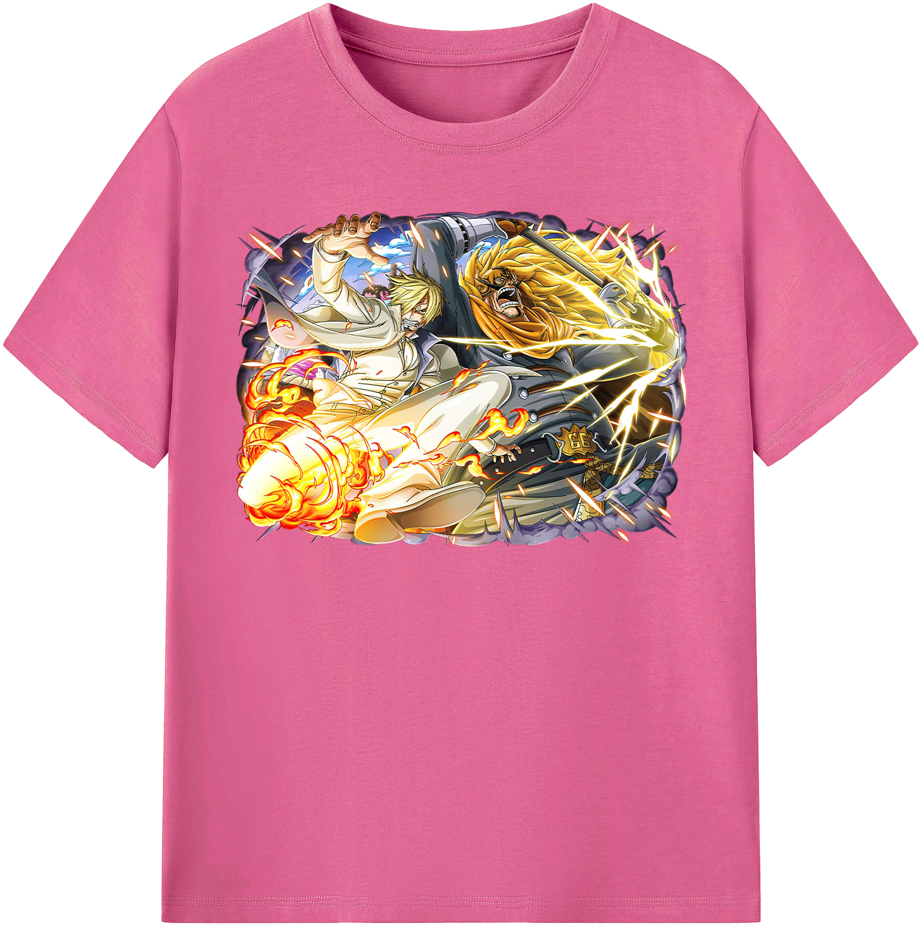 （画像用） ワンピース サンジ ONE PIECE Sanji レディースカジュアルプリントTシャツ（綿100％）