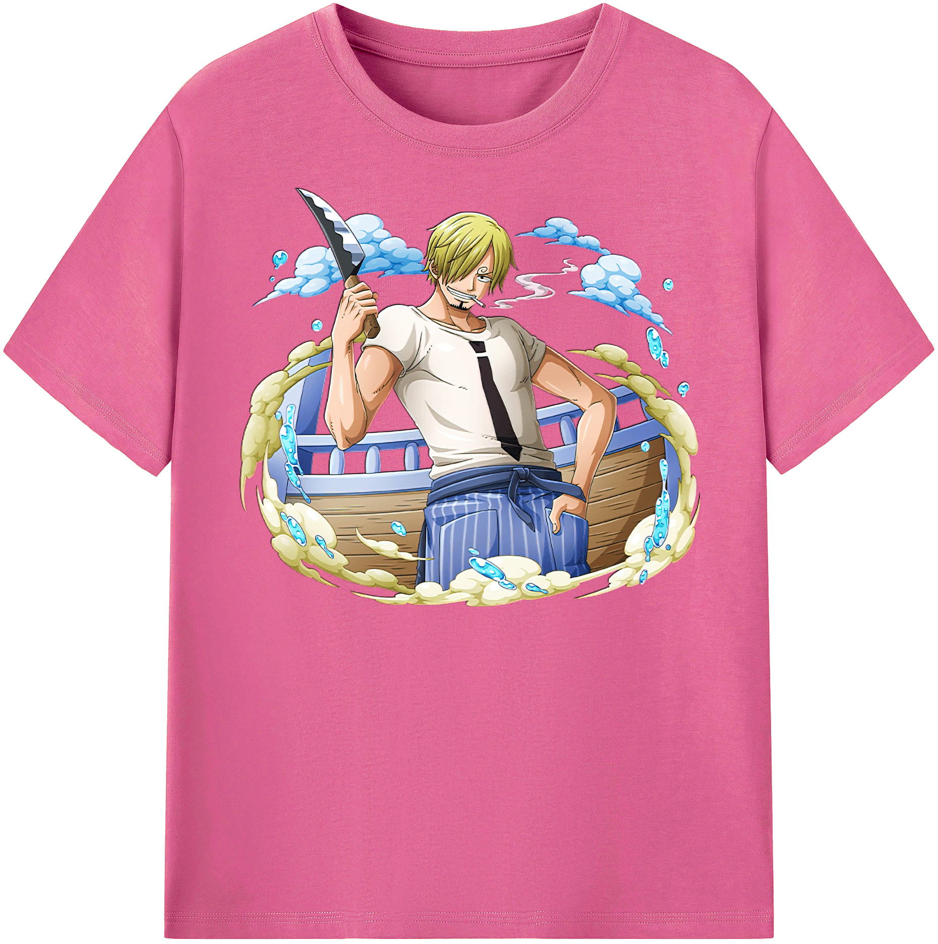 （画像用） ワンピース サンジ ONE PIECE Sanji レディースカジュアルプリントTシャツ（綿100％）