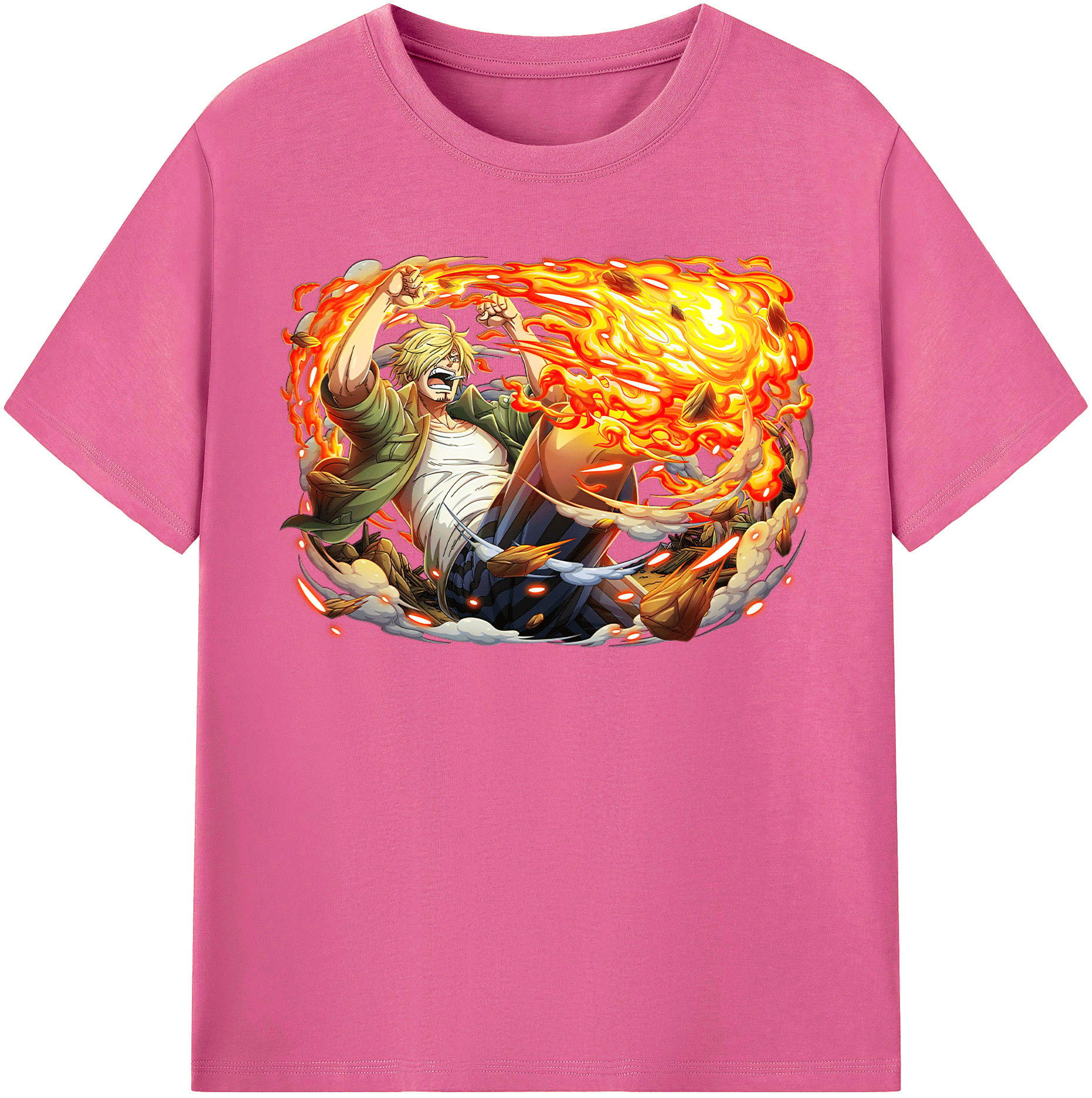 （画像用） ワンピース サンジ ONE PIECE Sanji レディースカジュアルプリントTシャツ（綿100％）