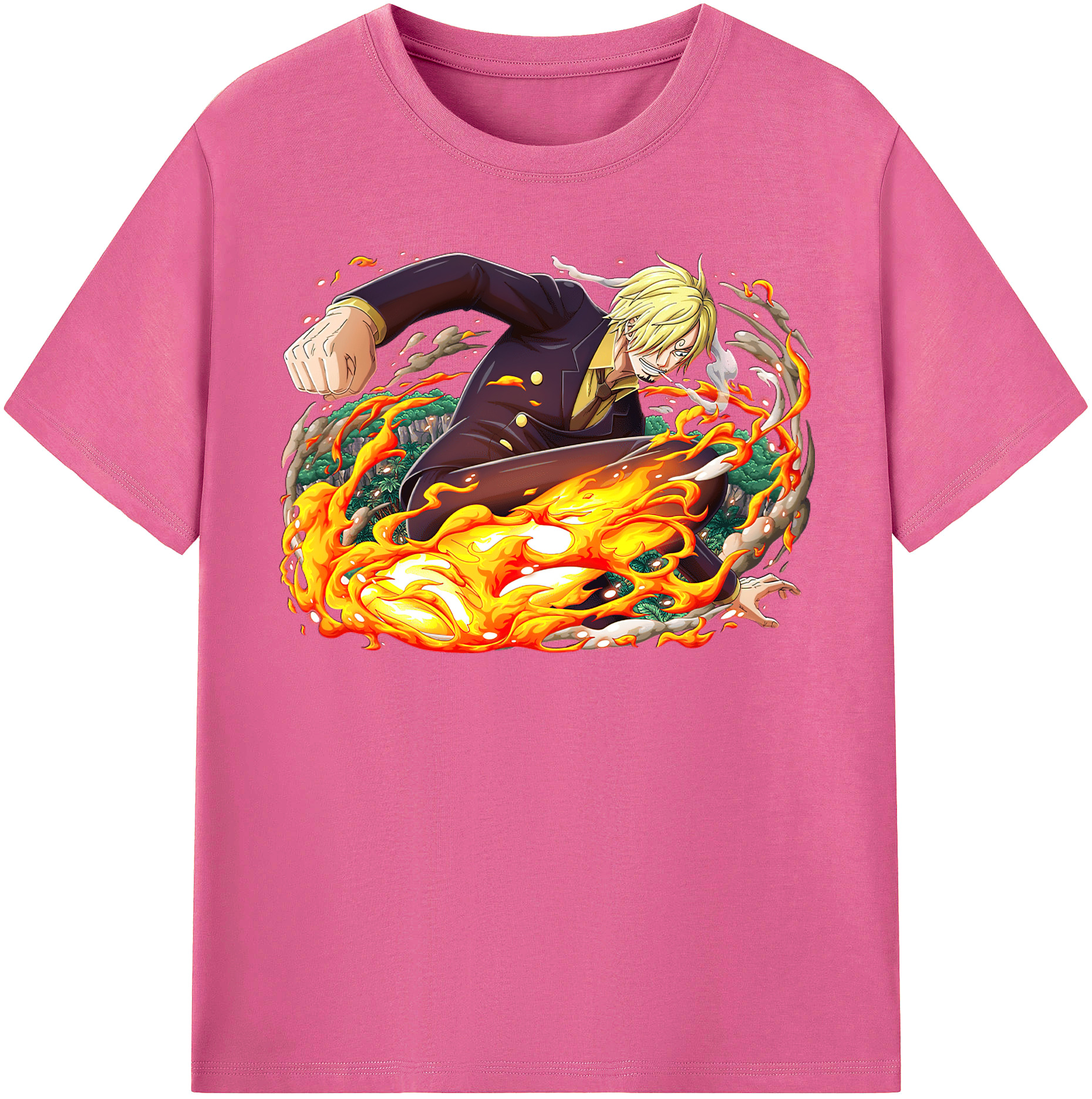 （画像用） ワンピース サンジ ONE PIECE Sanji レディースカジュアルプリントTシャツ（綿100％）