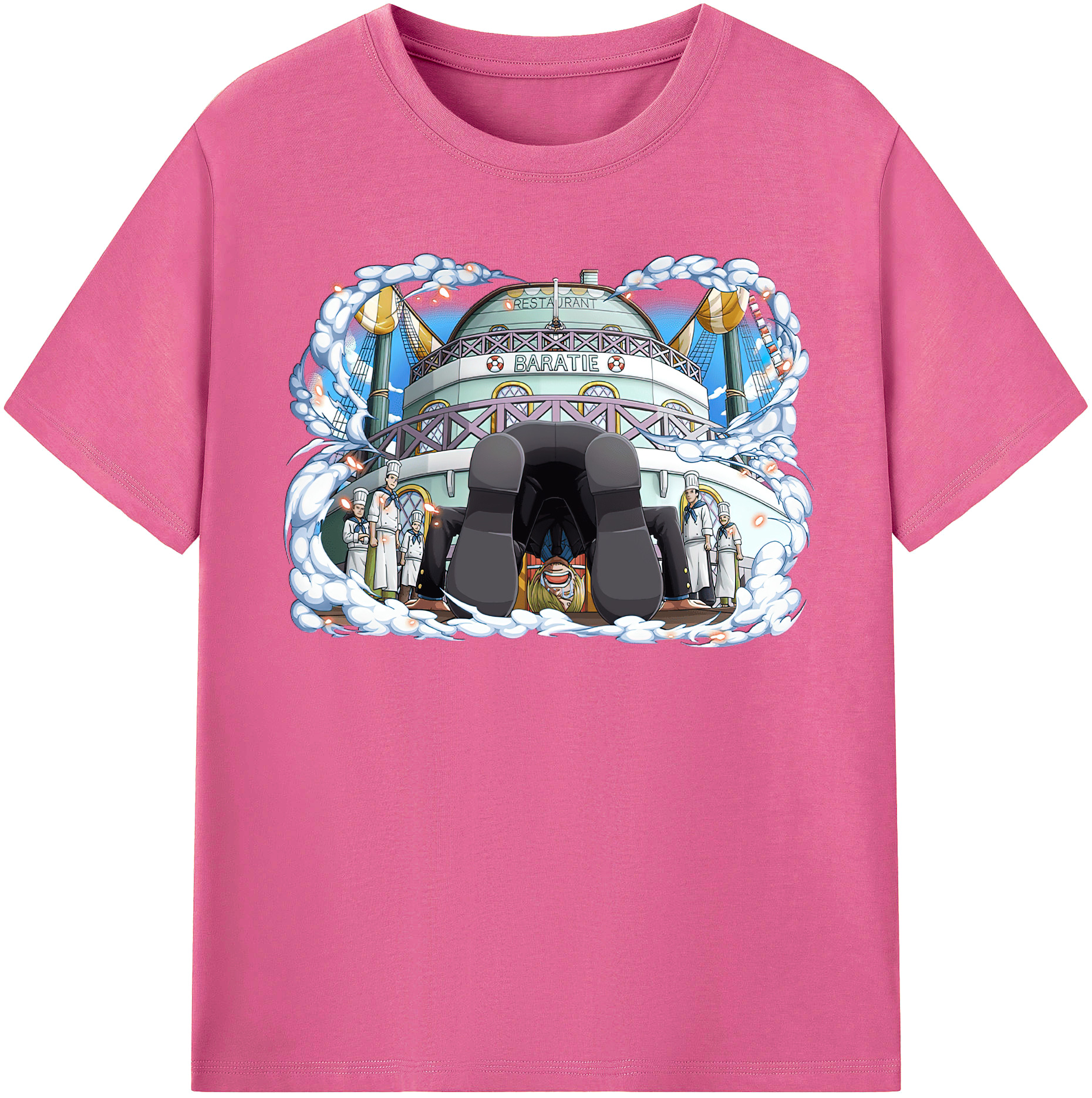 （画像用） ワンピース サンジ ONE PIECE Sanji レディースカジュアルプリントTシャツ（綿100％）