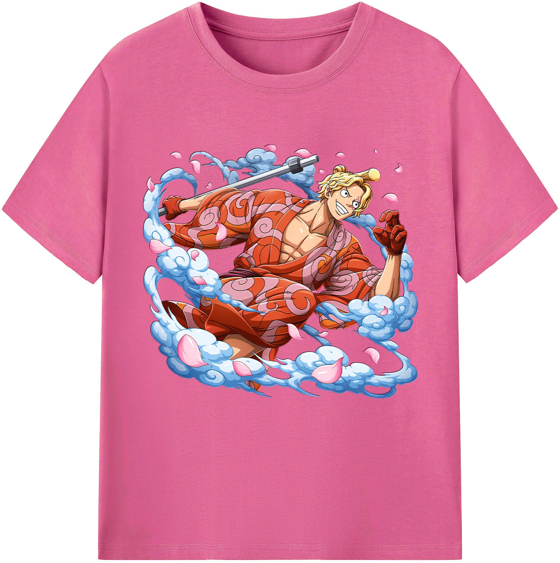 （画像用） ワンピース サンジ ONE PIECE Sanji レディースカジュアルプリントTシャツ（綿100％）