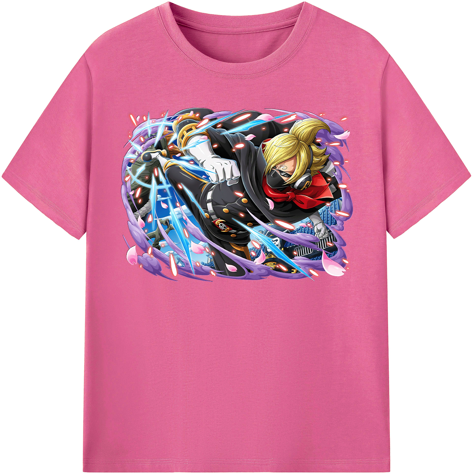 （画像用） ワンピース サンジ ONE PIECE Sanji レディースカジュアルプリントTシャツ（綿100％）