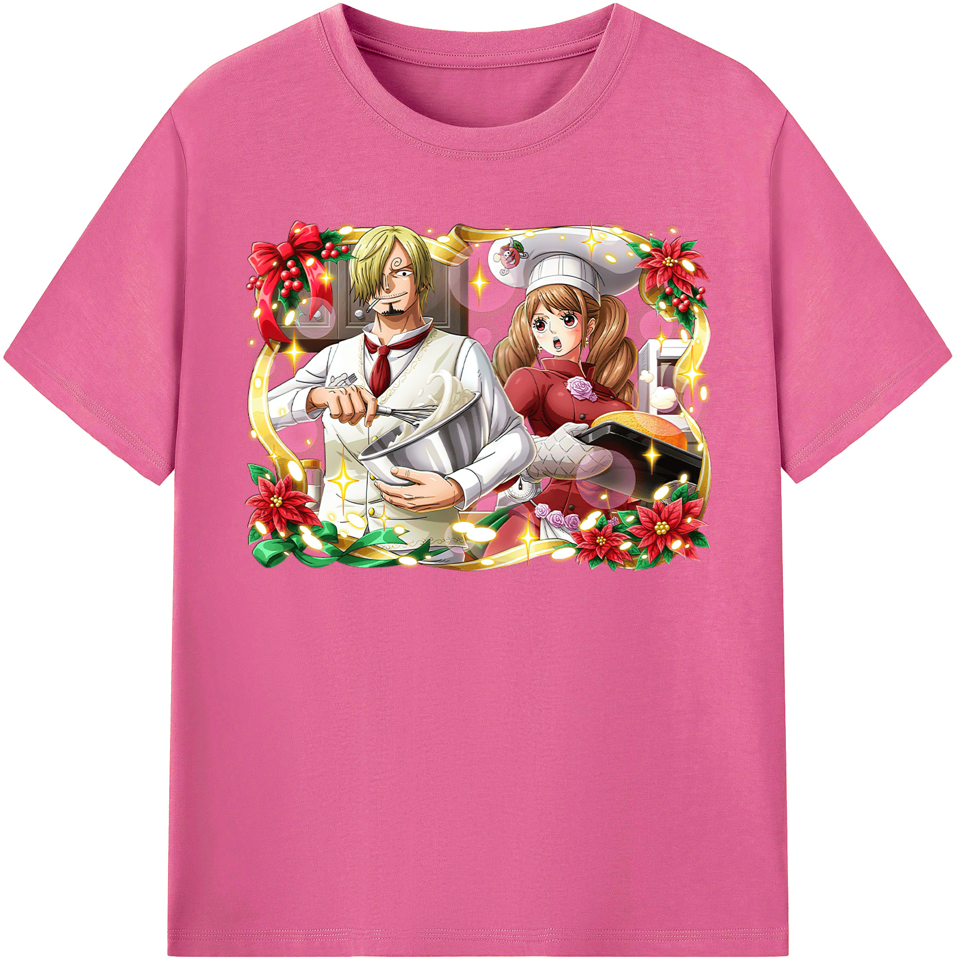 （画像用） ワンピース サンジ ONE PIECE Sanji レディースカジュアルプリントTシャツ（綿100％）