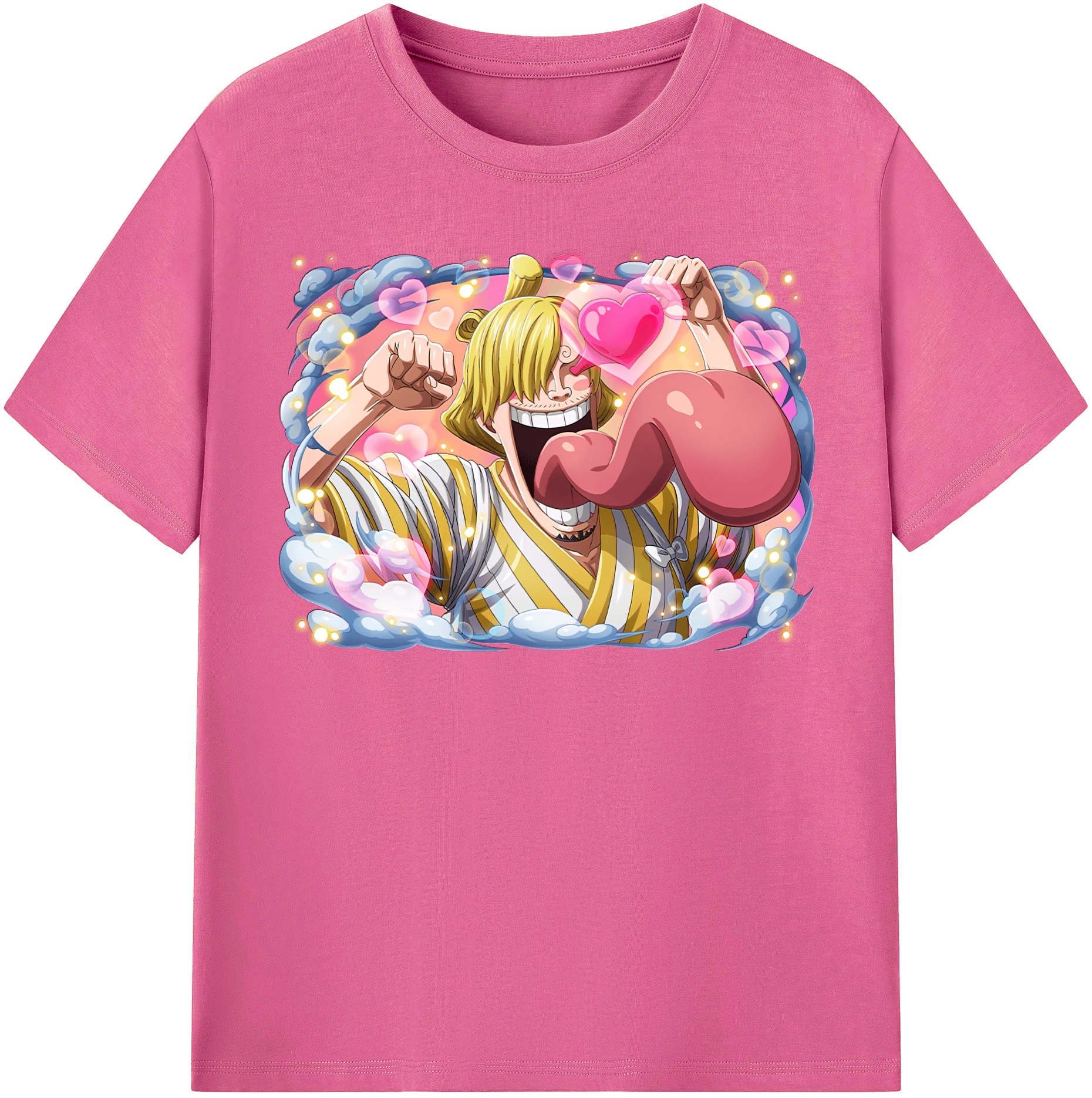 （画像用） ワンピース サンジ ONE PIECE Sanji レディースカジュアルプリントTシャツ（綿100％）