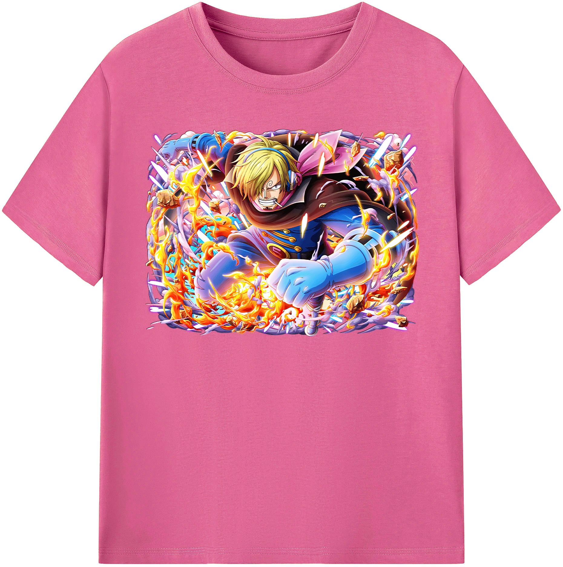 （画像用） ワンピース サンジ ONE PIECE Sanji レディースカジュアルプリントTシャツ（綿100％）