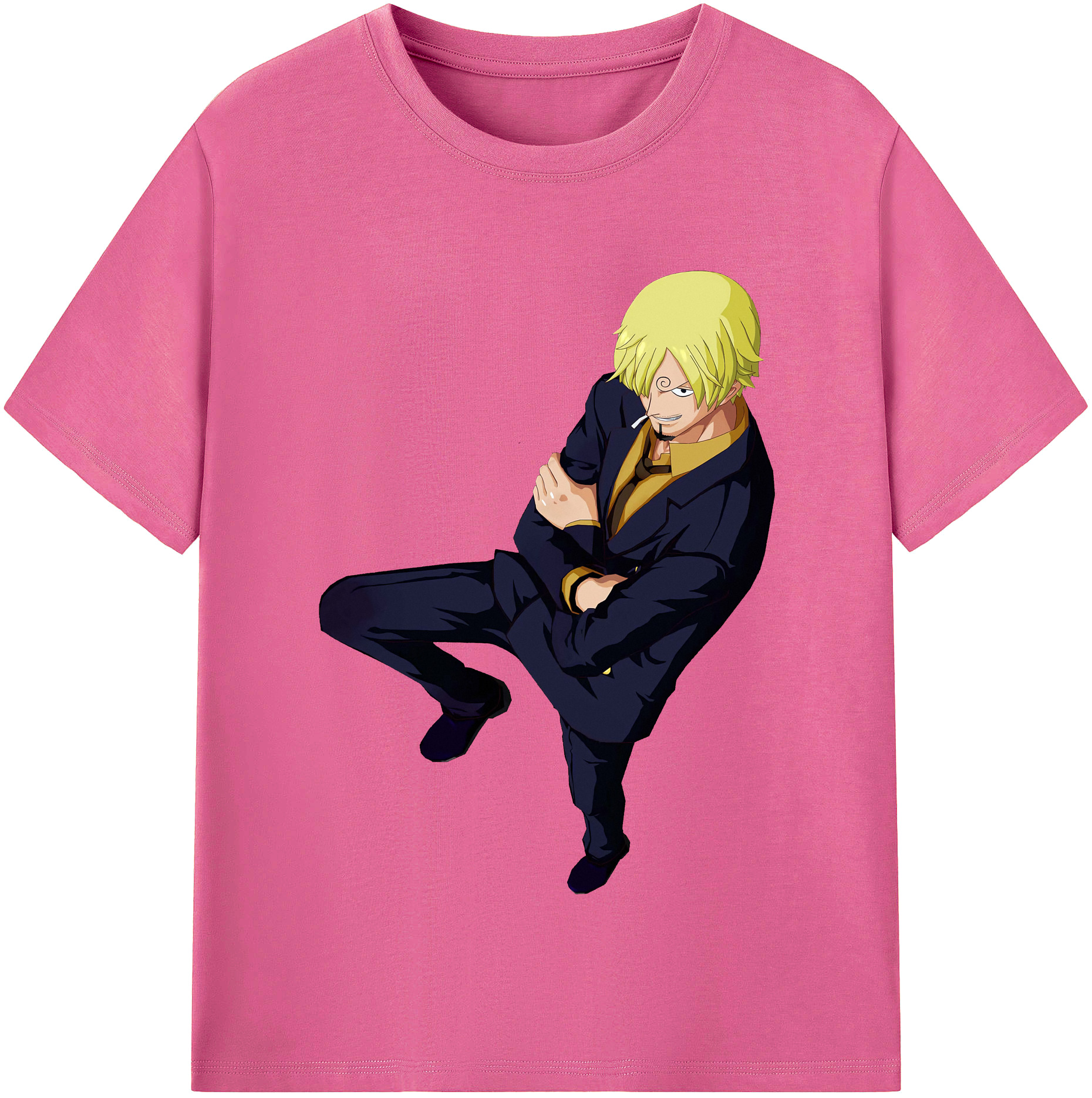 （画像用） ワンピース サンジ ONE PIECE Sanji レディースカジュアルプリントTシャツ（綿100％）