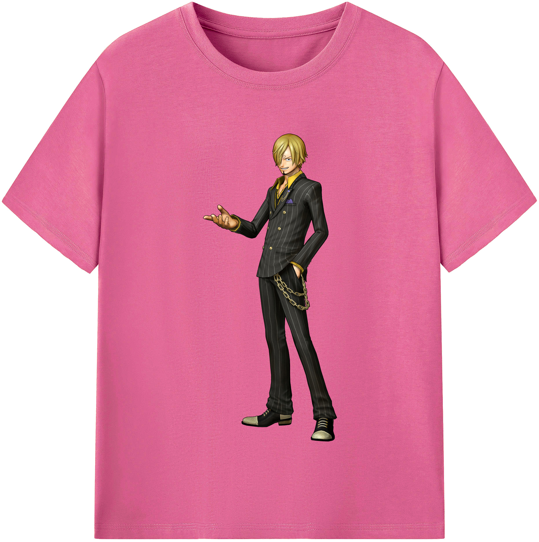 （画像用） ワンピース サンジ ONE PIECE Sanji レディースカジュアルプリントTシャツ（綿100％）