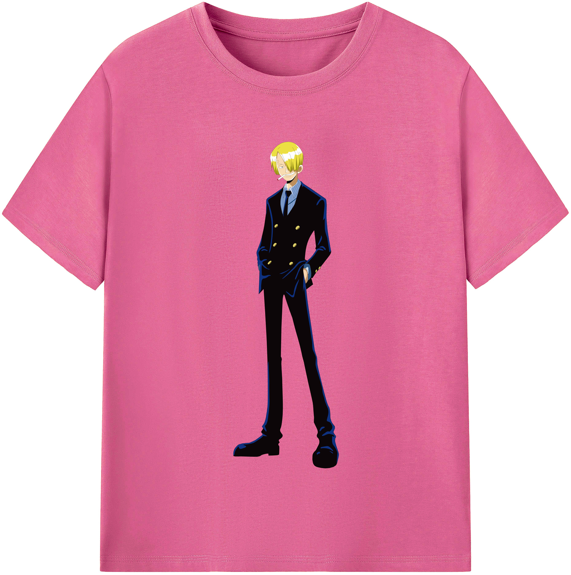 （画像用） ワンピース サンジ ONE PIECE Sanji レディースカジュアルプリントTシャツ（綿100％）