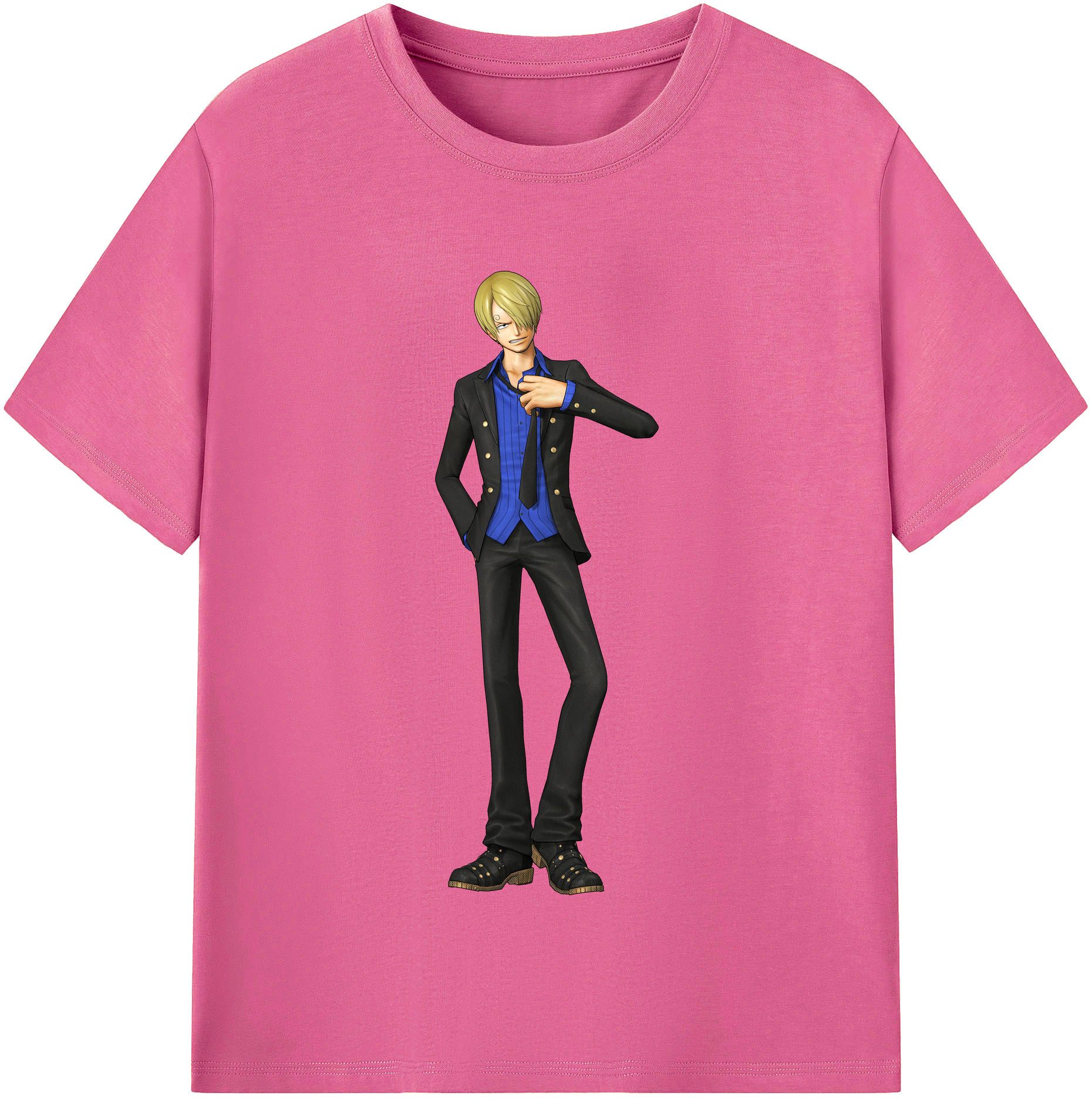 （画像用） ワンピース サンジ ONE PIECE Sanji レディースカジュアルプリントTシャツ（綿100％）