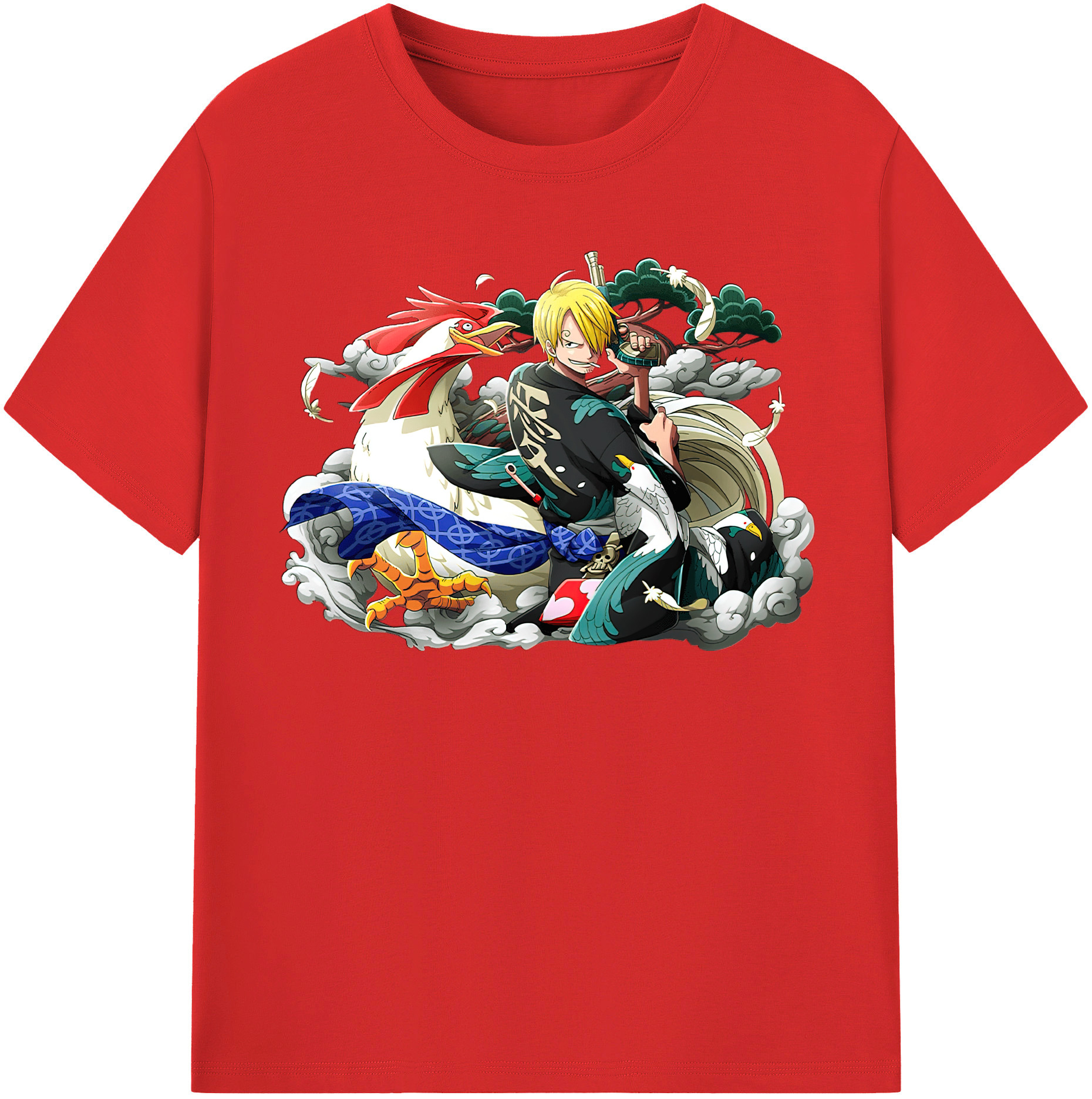 （画像用） ワンピース サンジ ONE PIECE Sanji レディースカジュアルプリントTシャツ（綿100％）