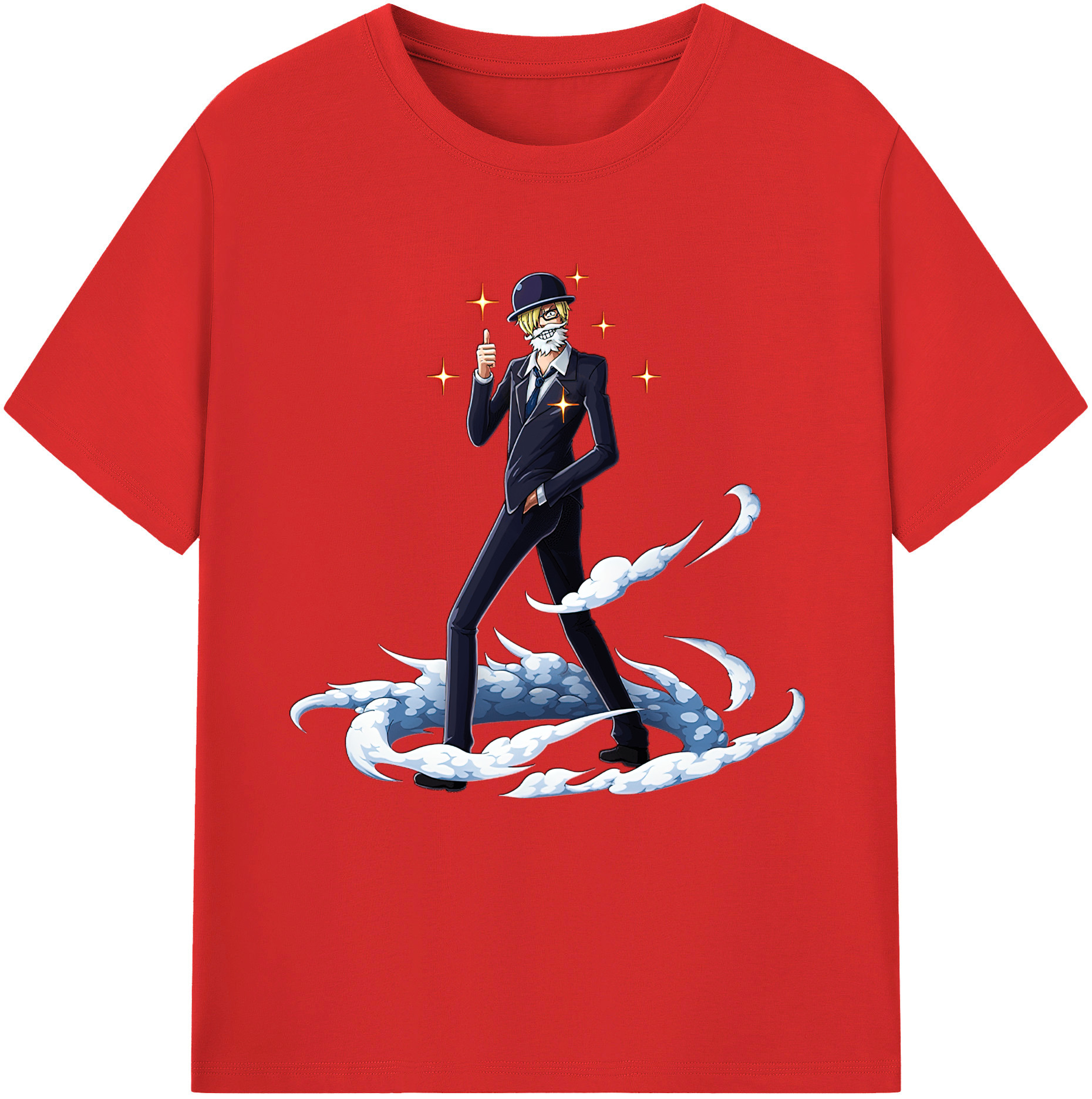 （画像用） ワンピース サンジ ONE PIECE Sanji レディースカジュアルプリントTシャツ（綿100％）