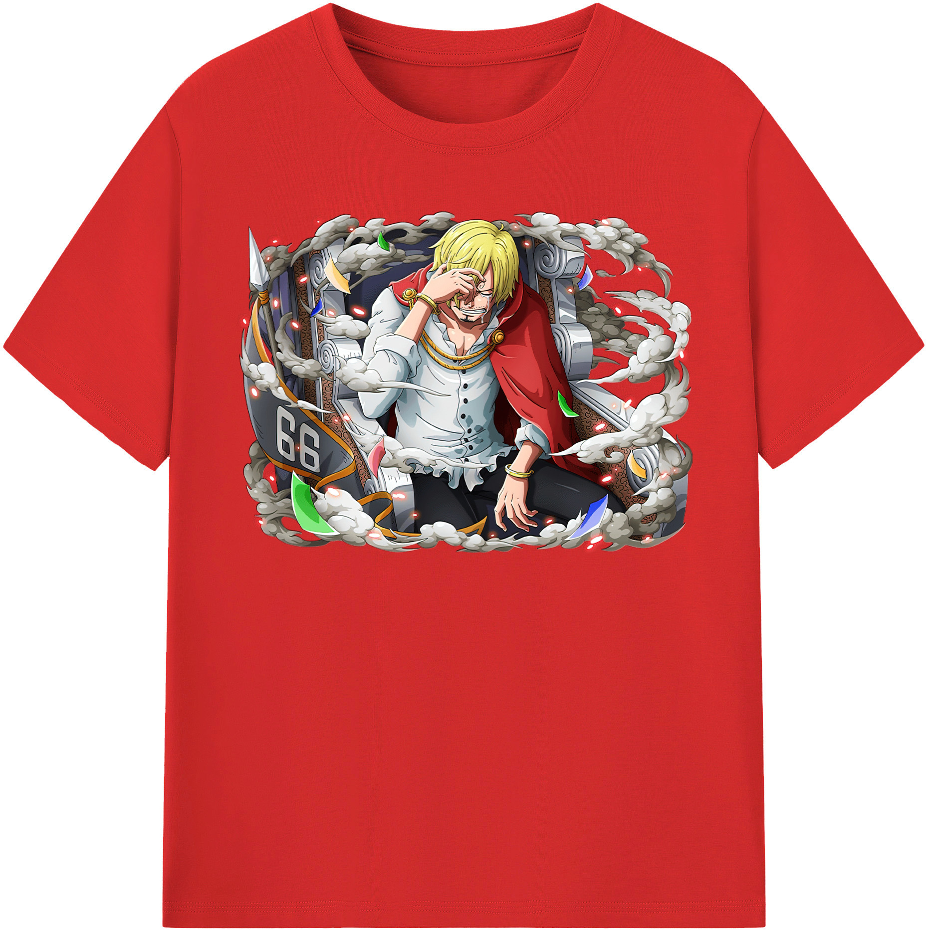 （画像用） ワンピース サンジ ONE PIECE Sanji レディースカジュアルプリントTシャツ（綿100％）