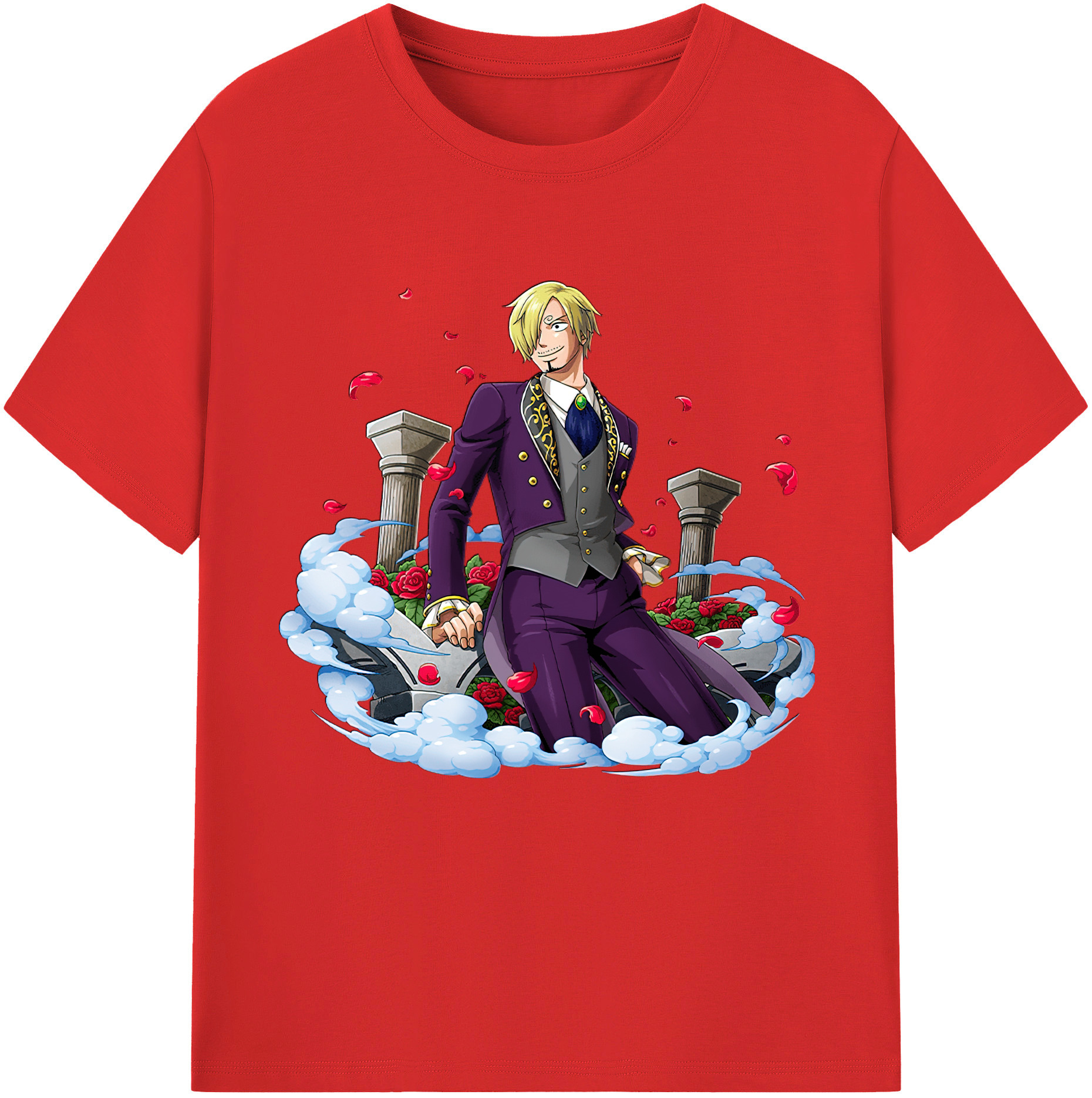 （画像用） ワンピース サンジ ONE PIECE Sanji レディースカジュアルプリントTシャツ（綿100％）