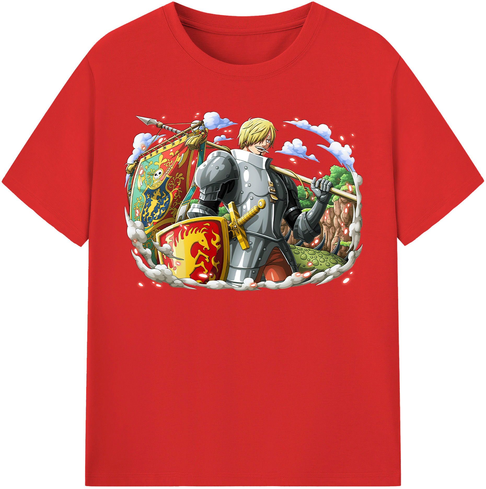 （画像用） ワンピース サンジ ONE PIECE Sanji レディースカジュアルプリントTシャツ（綿100％）