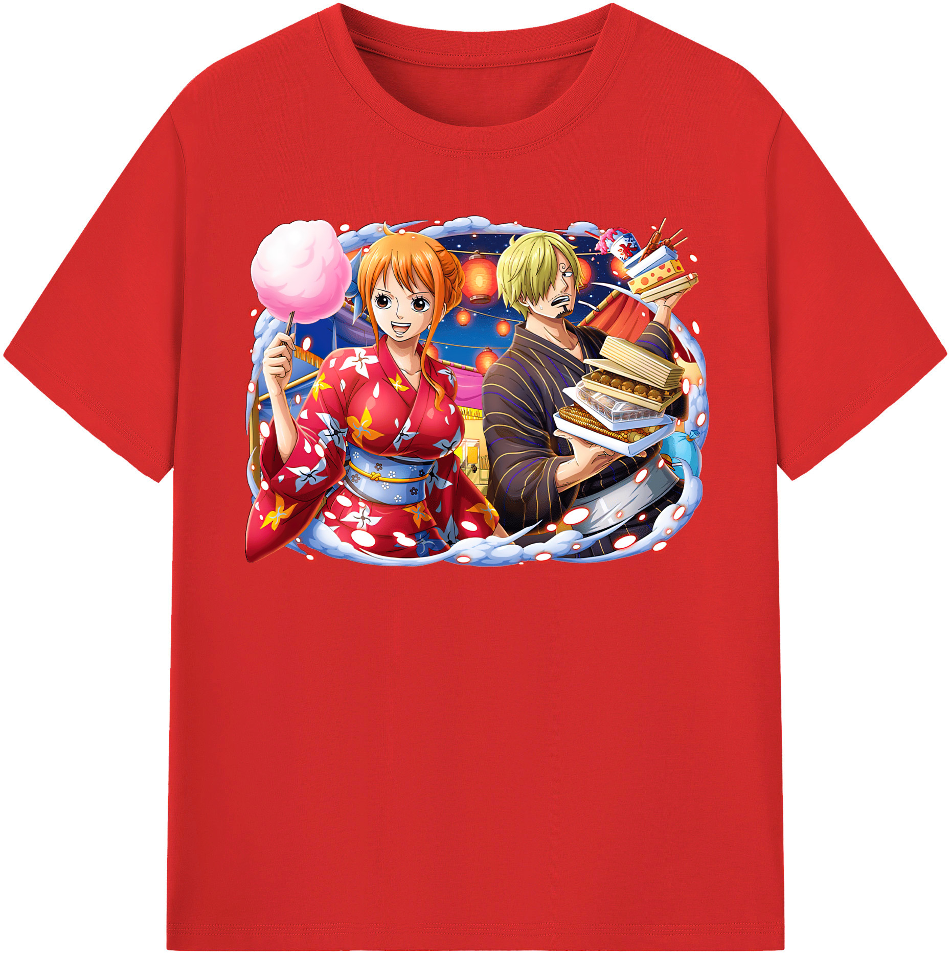 （画像用） ワンピース サンジ ONE PIECE Sanji レディースカジュアルプリントTシャツ（綿100％）