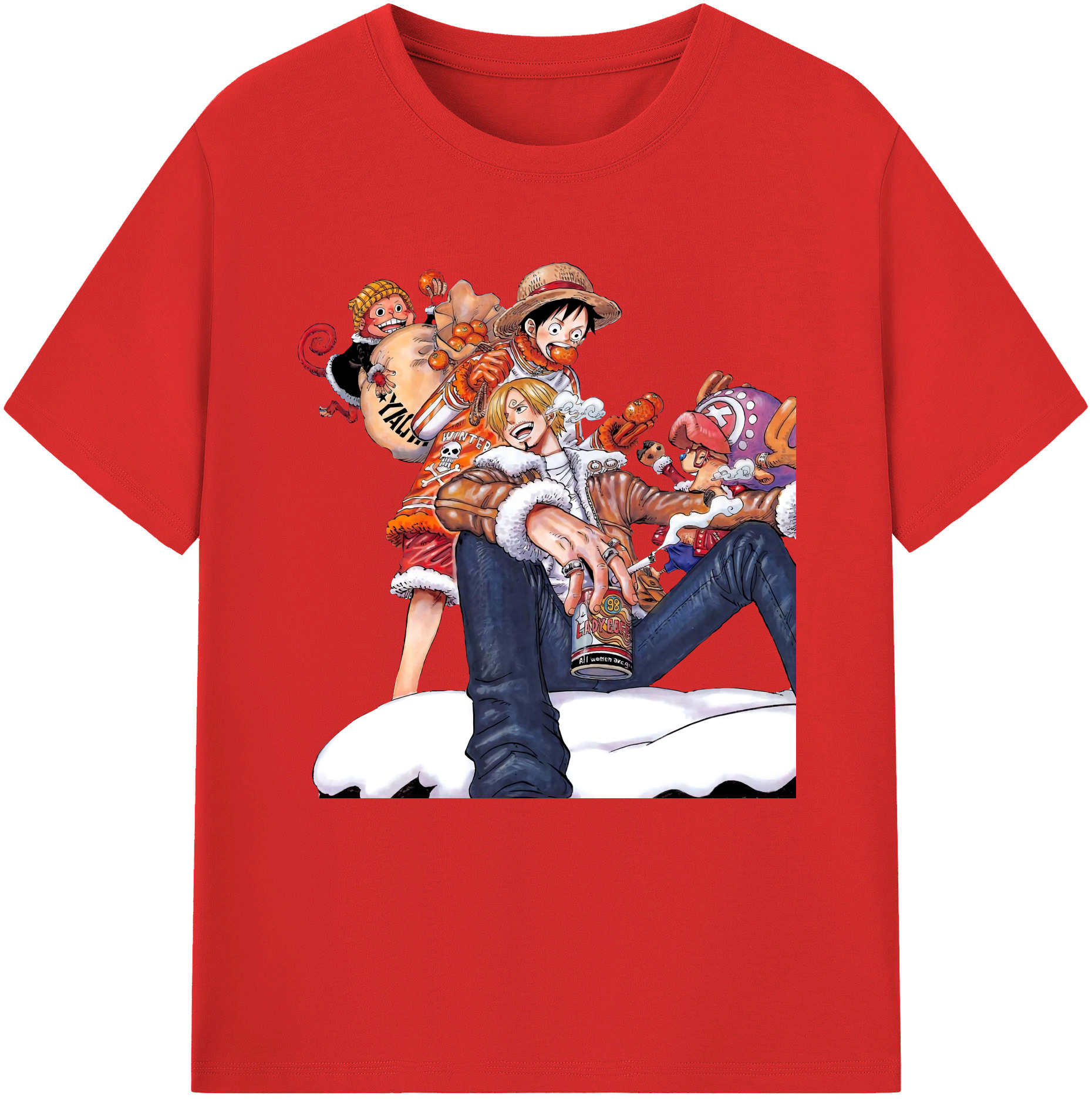 （画像用） ワンピース サンジ ONE PIECE Sanji レディースカジュアルプリントTシャツ（綿100％）