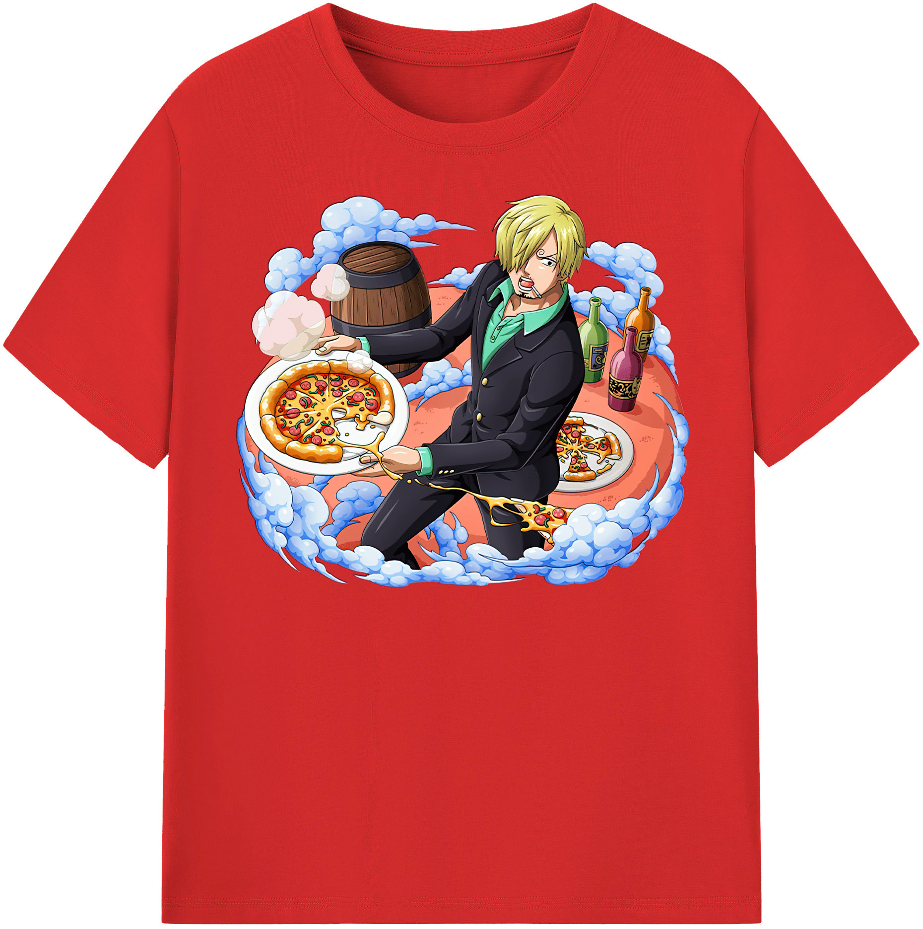 （画像用） ワンピース サンジ ONE PIECE Sanji レディースカジュアルプリントTシャツ（綿100％）