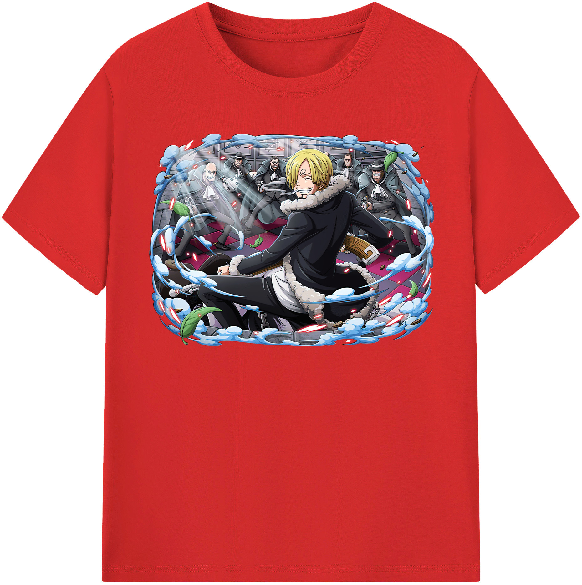 （画像用） ワンピース サンジ ONE PIECE Sanji レディースカジュアルプリントTシャツ（綿100％）