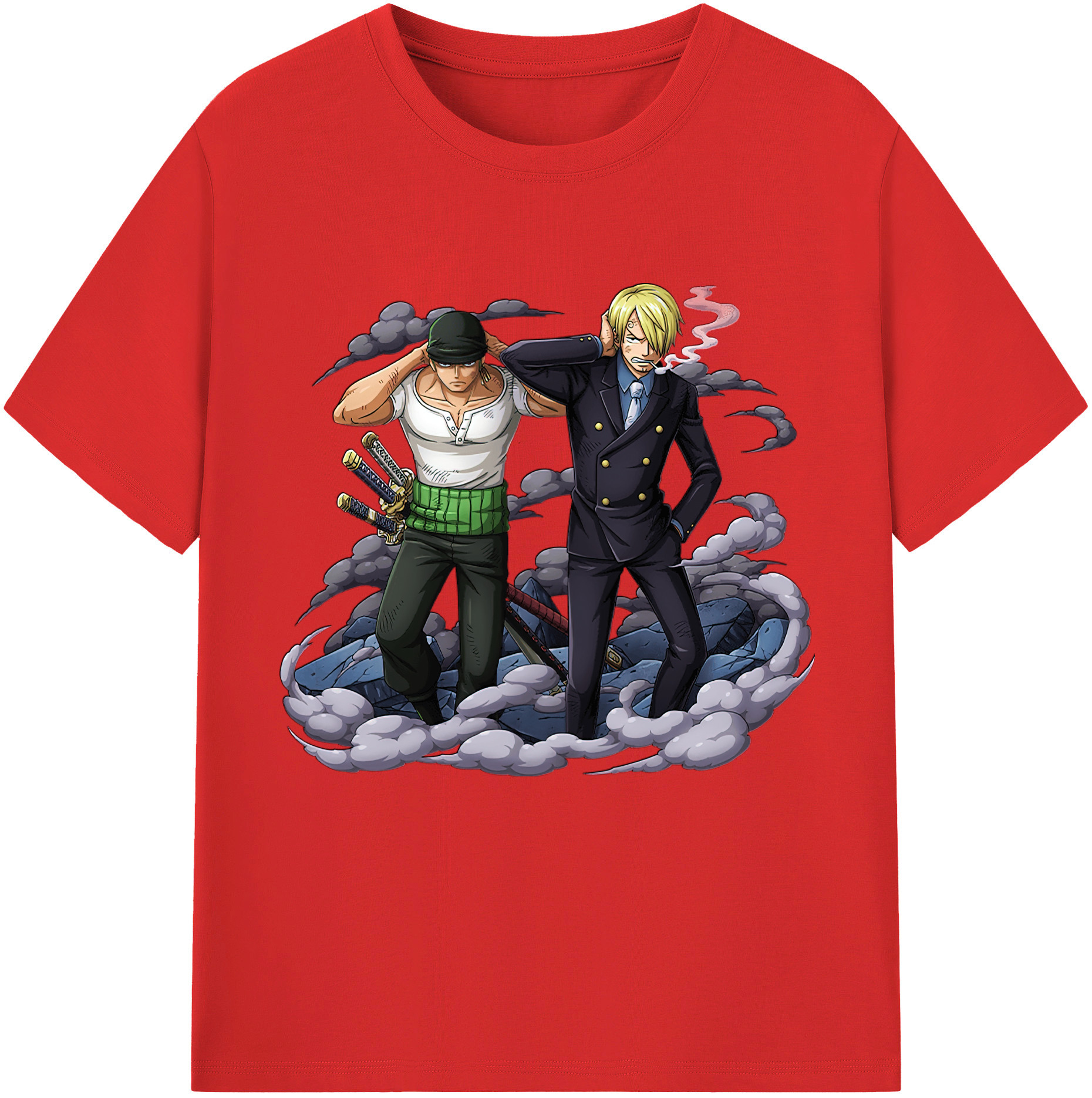 （画像用） ワンピース サンジ ONE PIECE Sanji レディースカジュアルプリントTシャツ（綿100％）