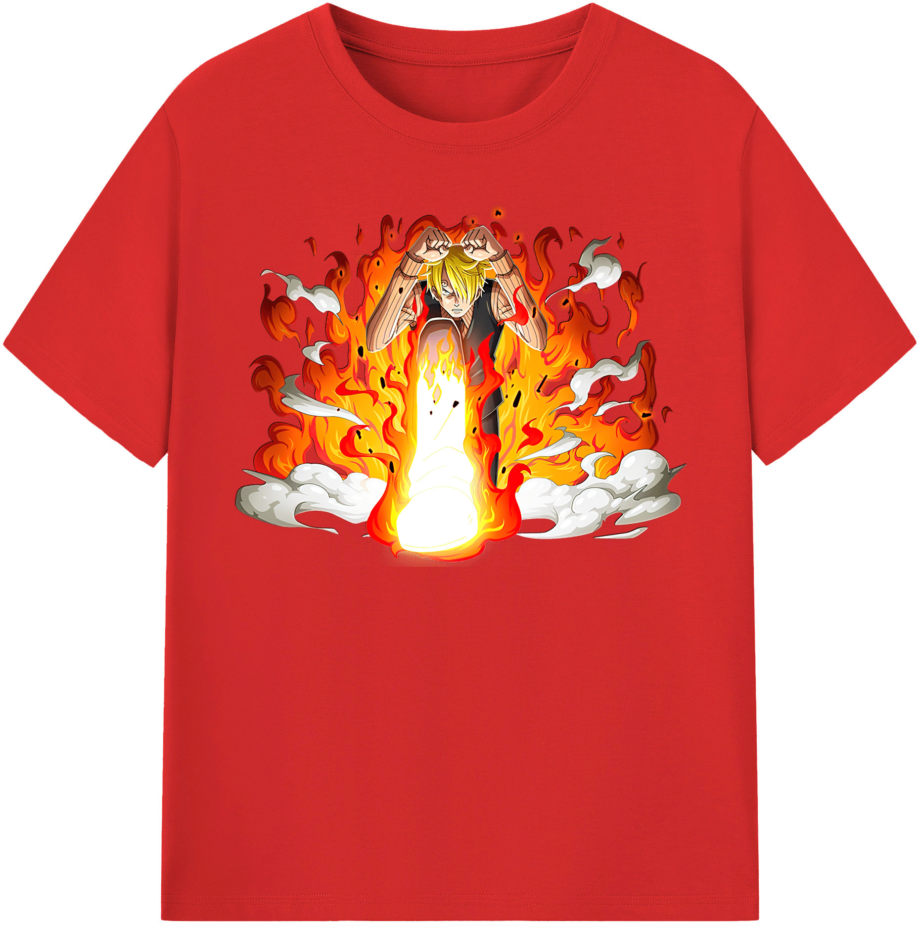 （画像用） ワンピース サンジ ONE PIECE Sanji レディースカジュアルプリントTシャツ（綿100％）