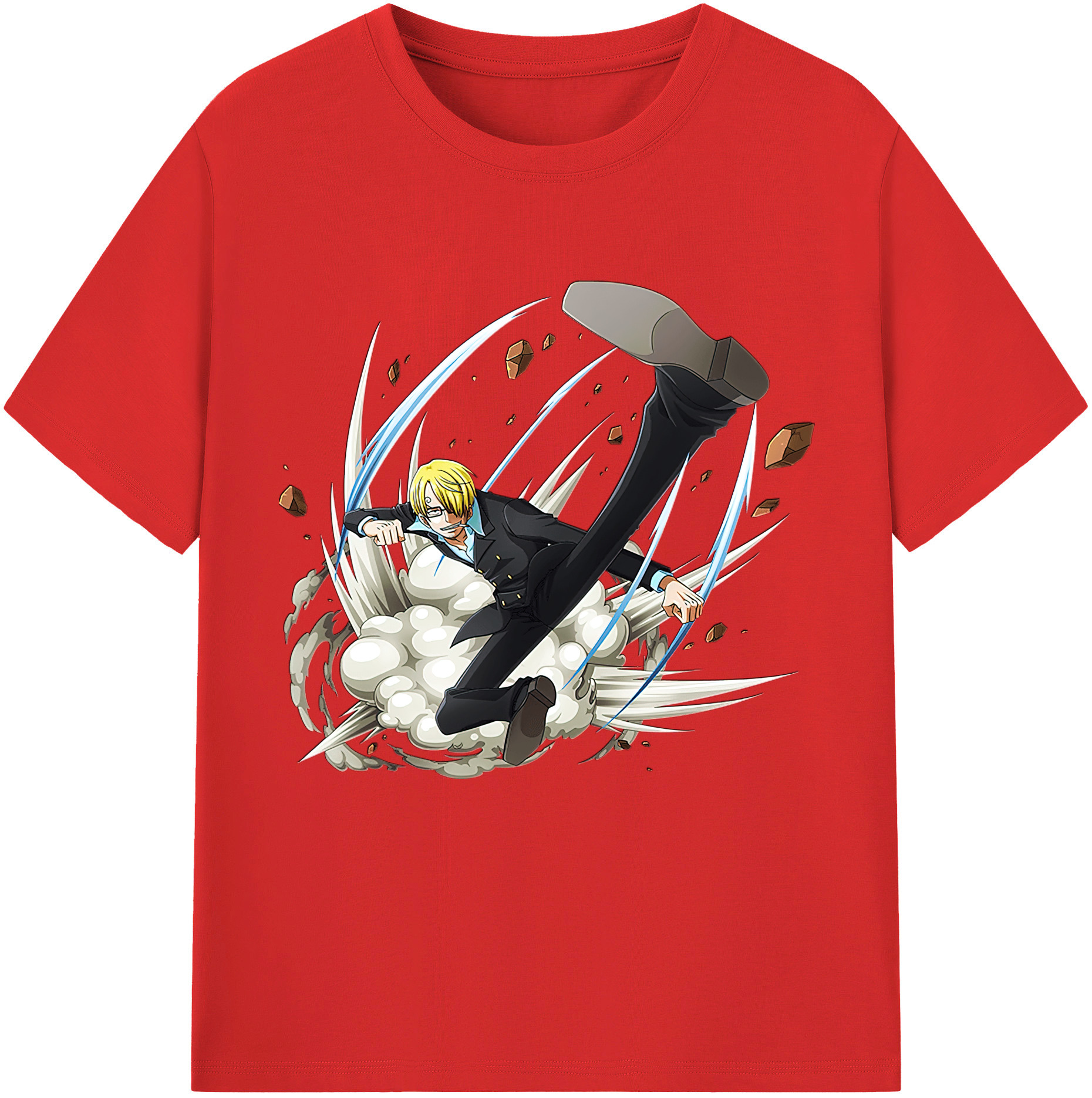 （画像用） ワンピース サンジ ONE PIECE Sanji レディースカジュアルプリントTシャツ（綿100％）