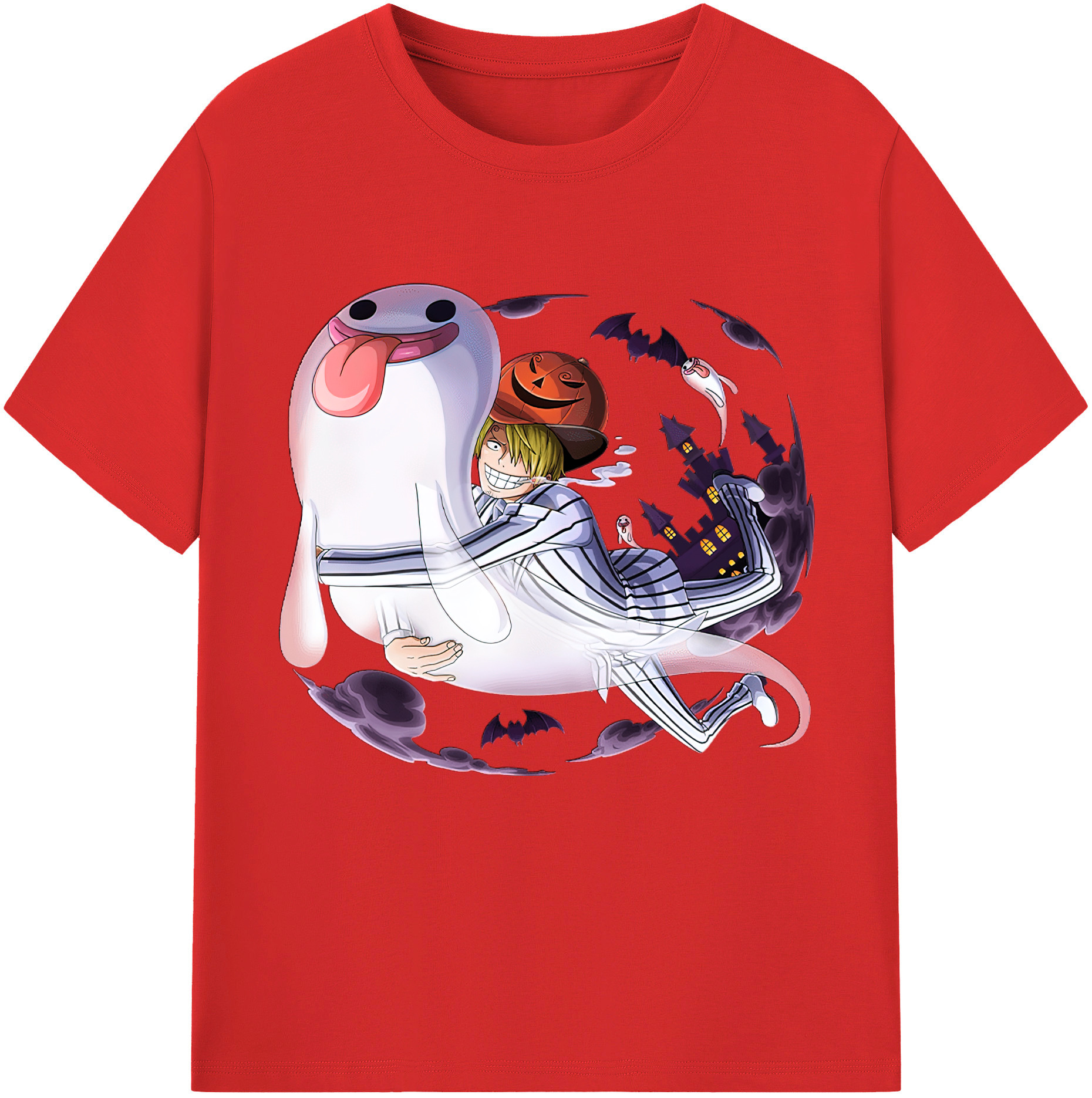 （画像用） ワンピース サンジ ONE PIECE Sanji レディースカジュアルプリントTシャツ（綿100％）