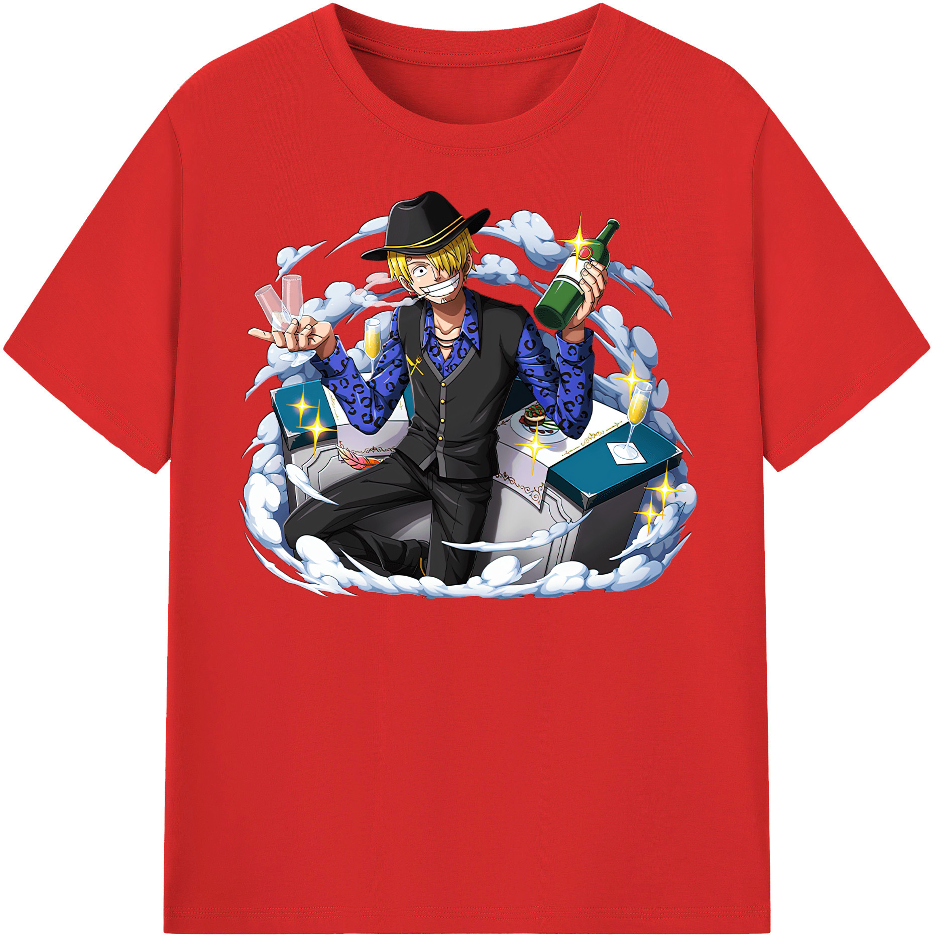 （画像用） ワンピース サンジ ONE PIECE Sanji レディースカジュアルプリントTシャツ（綿100％）