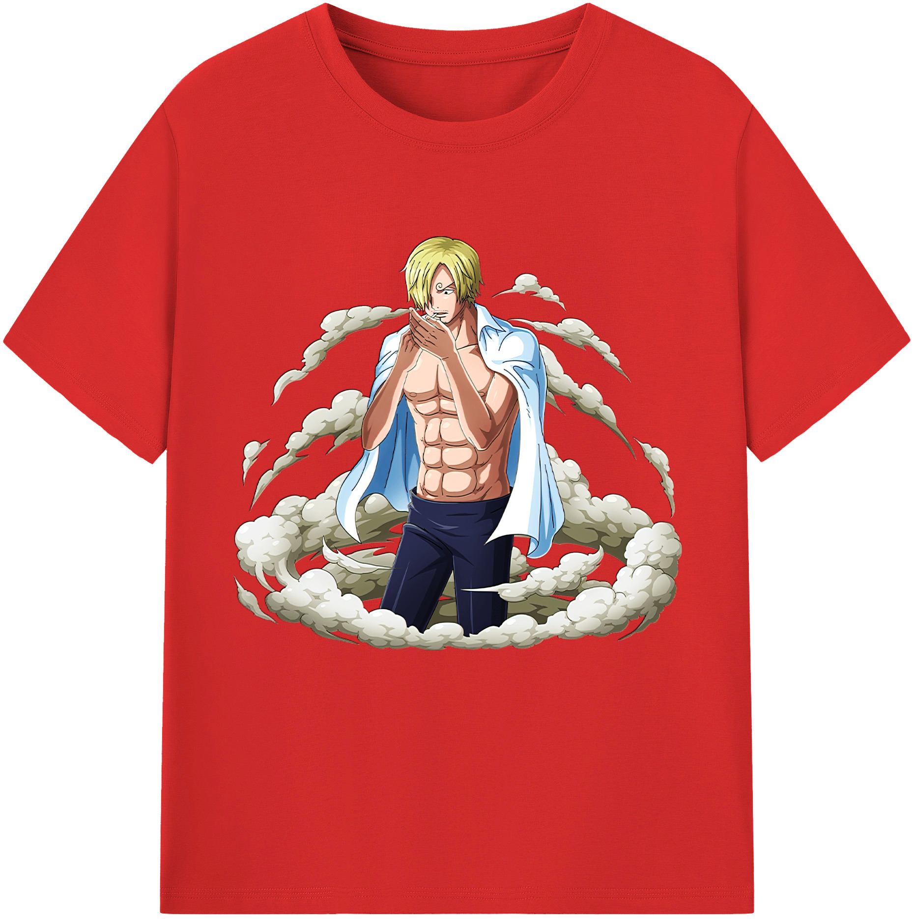 （画像用） ワンピース サンジ ONE PIECE Sanji レディースカジュアルプリントTシャツ（綿100％）