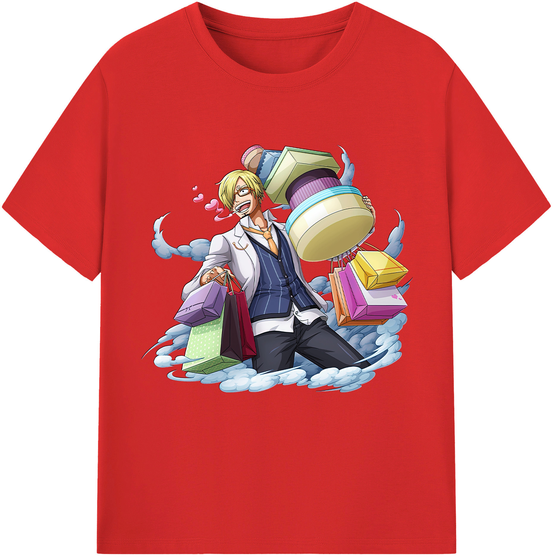 （画像用） ワンピース サンジ ONE PIECE Sanji レディースカジュアルプリントTシャツ（綿100％）