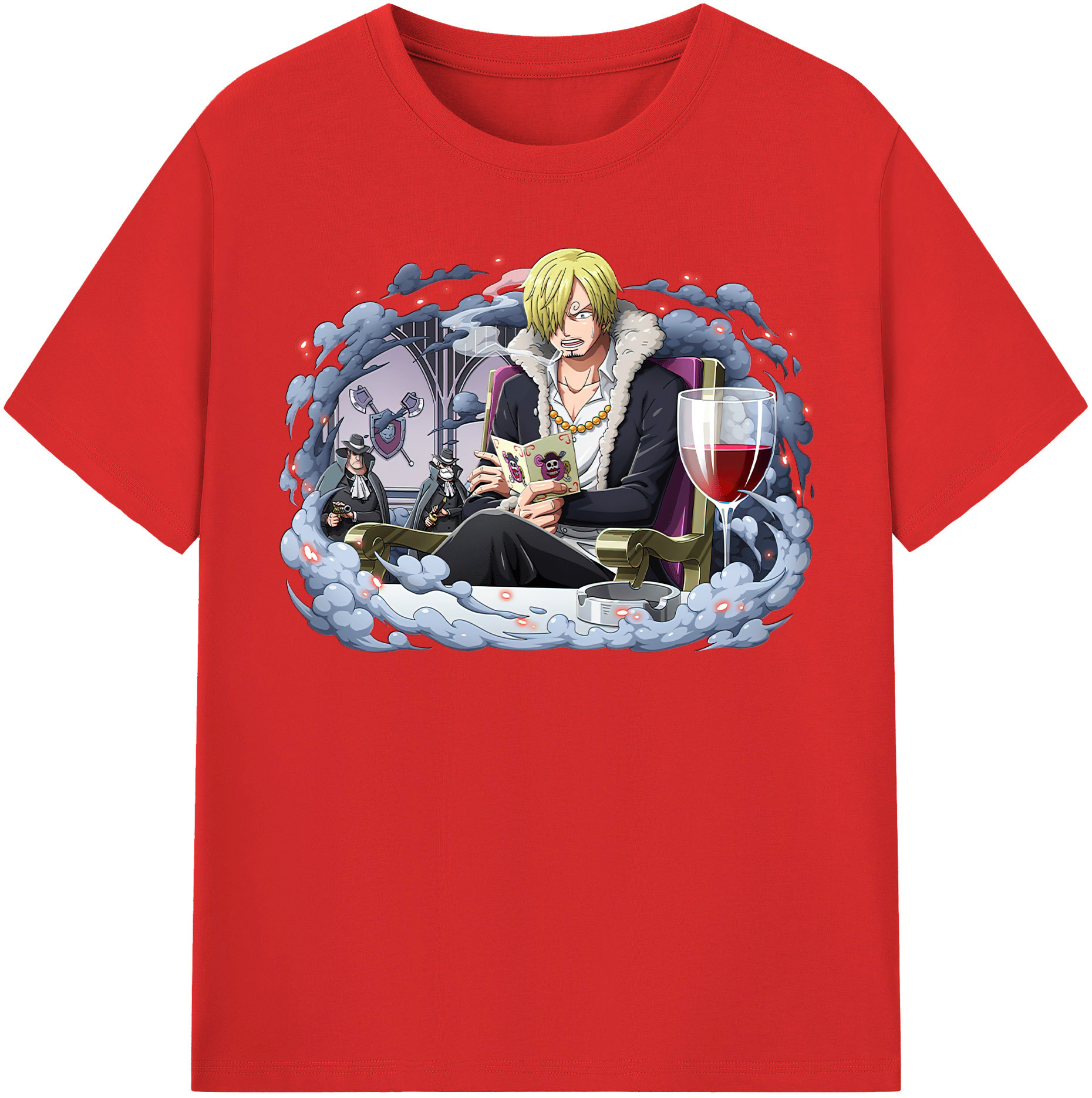 （画像用） ワンピース サンジ ONE PIECE Sanji レディースカジュアルプリントTシャツ（綿100％）
