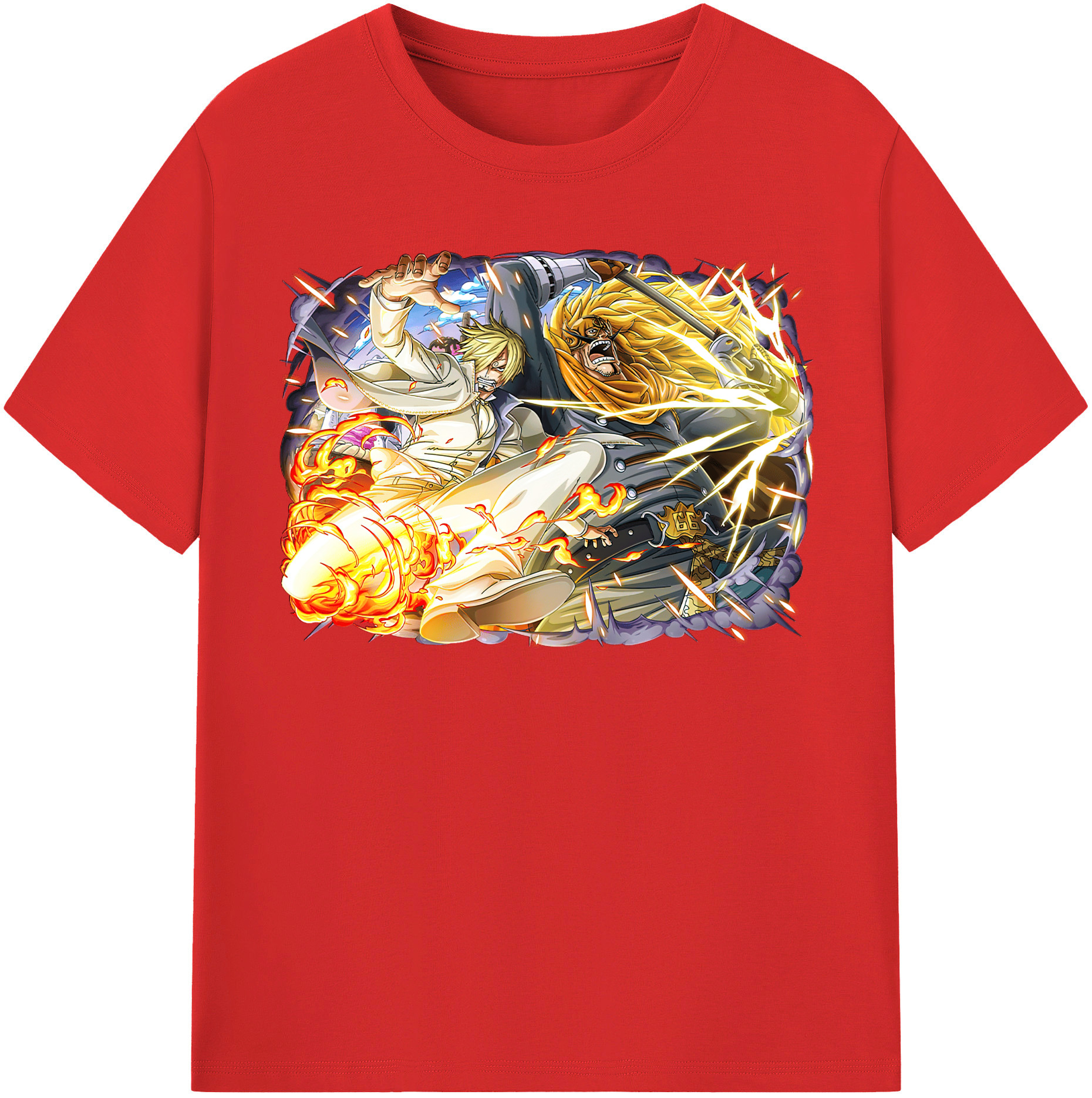 （画像用） ワンピース サンジ ONE PIECE Sanji レディースカジュアルプリントTシャツ（綿100％）