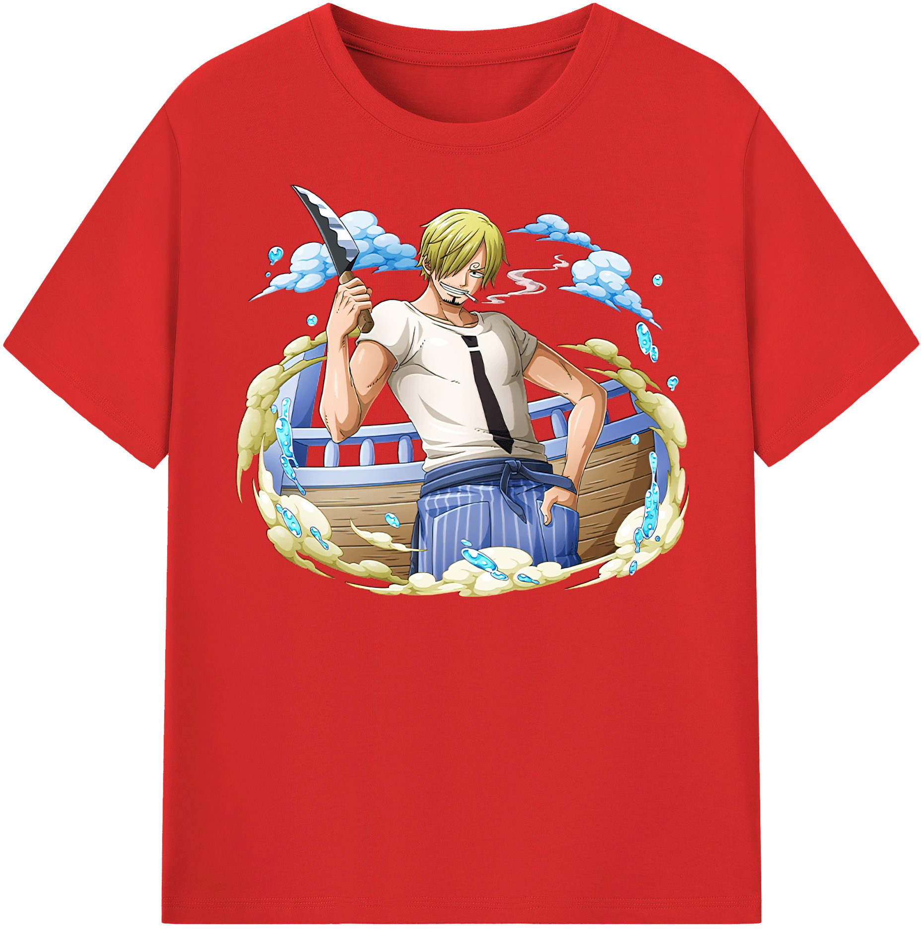 （画像用） ワンピース サンジ ONE PIECE Sanji レディースカジュアルプリントTシャツ（綿100％）