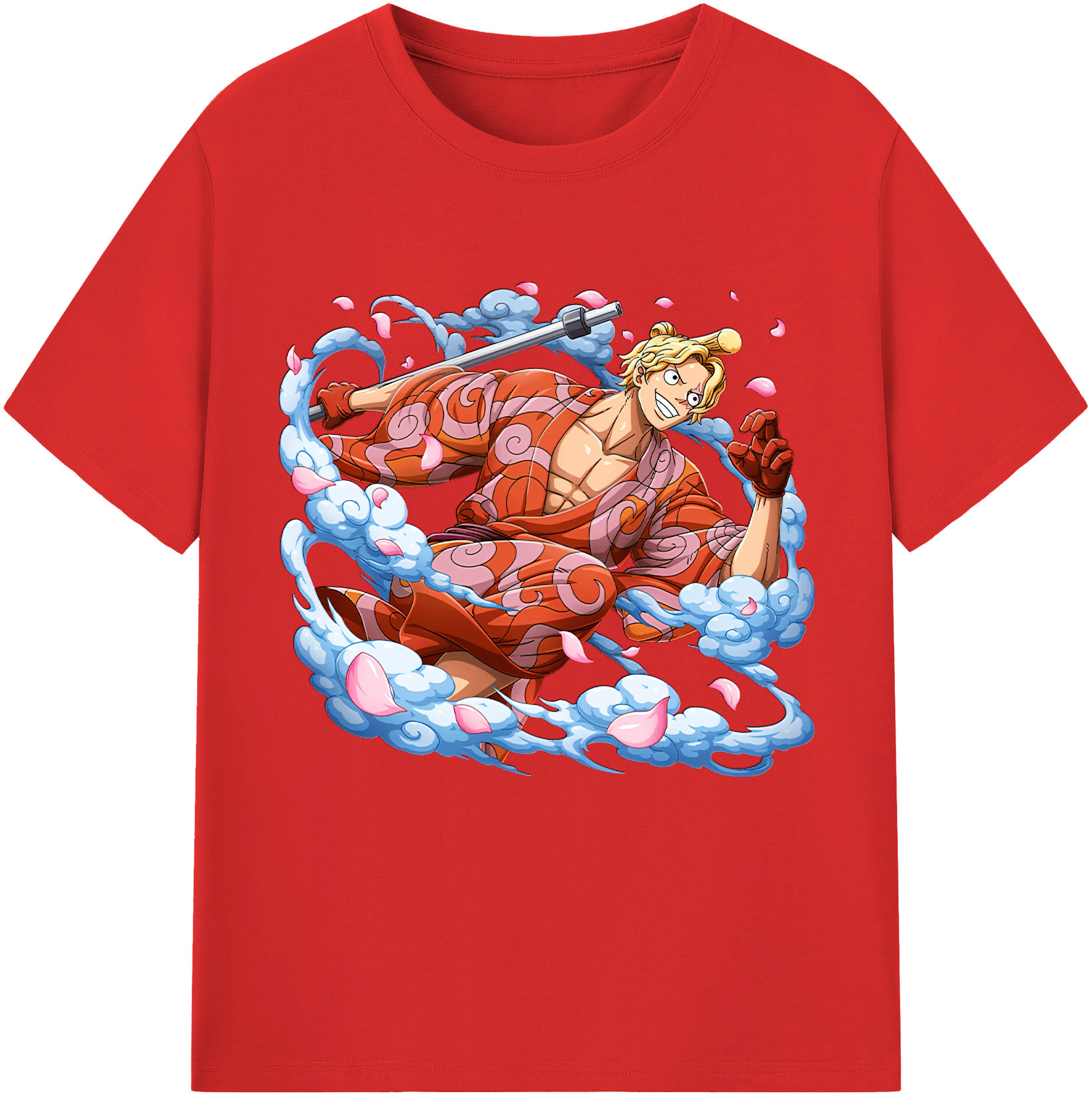 （画像用） ワンピース サンジ ONE PIECE Sanji レディースカジュアルプリントTシャツ（綿100％）