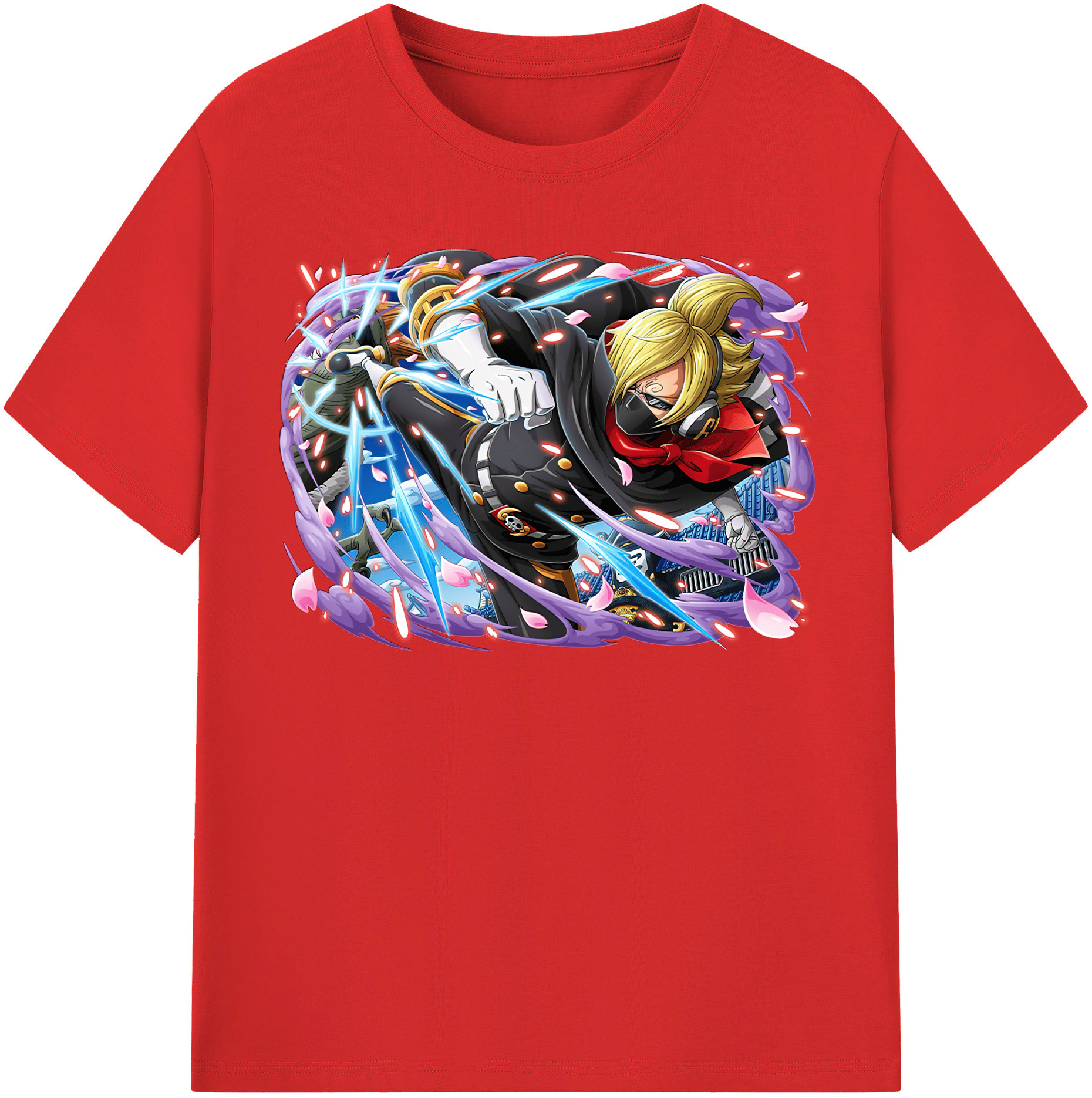 （画像用） ワンピース サンジ ONE PIECE Sanji レディースカジュアルプリントTシャツ（綿100％）