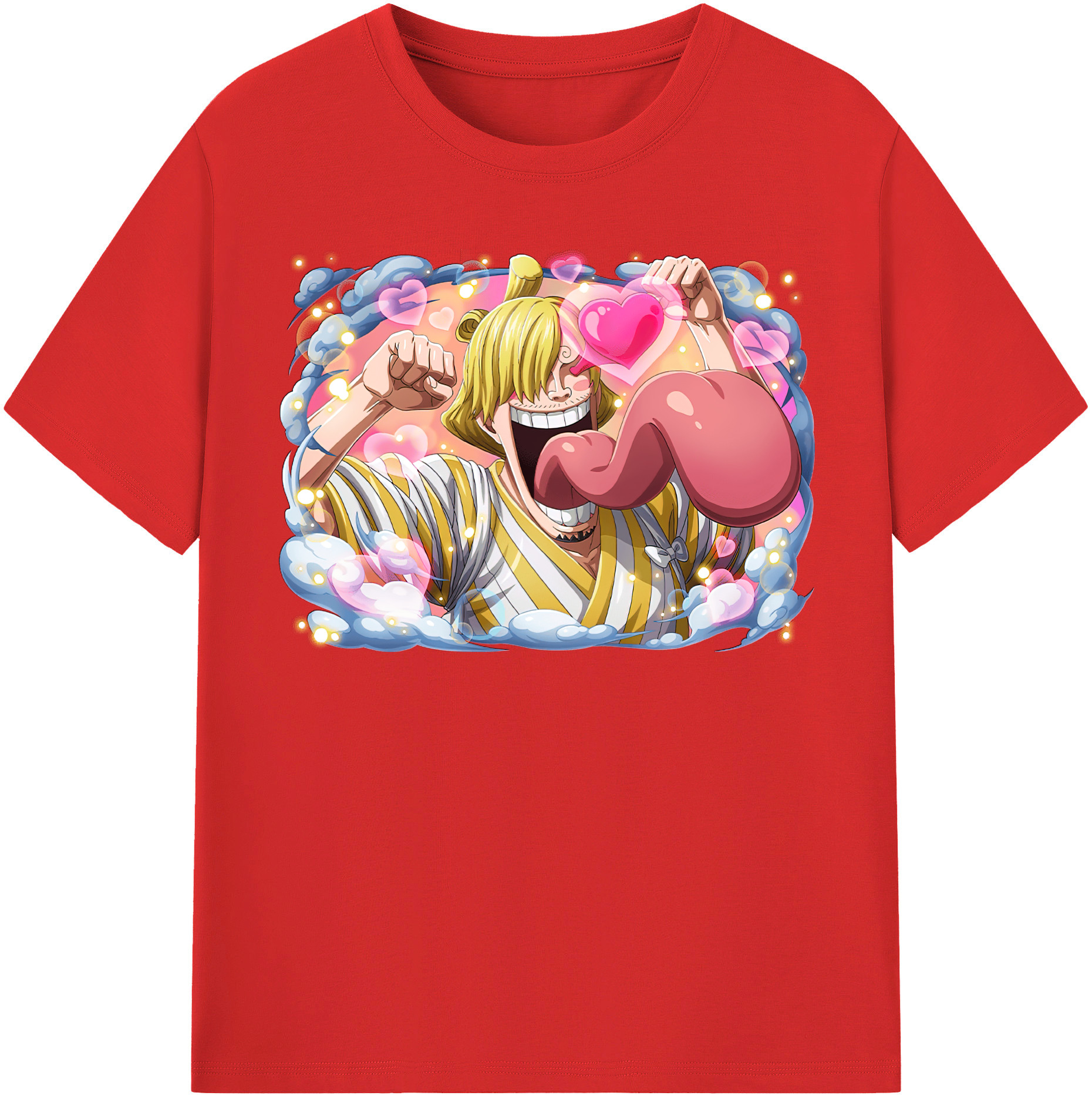 （画像用） ワンピース サンジ ONE PIECE Sanji レディースカジュアルプリントTシャツ（綿100％）