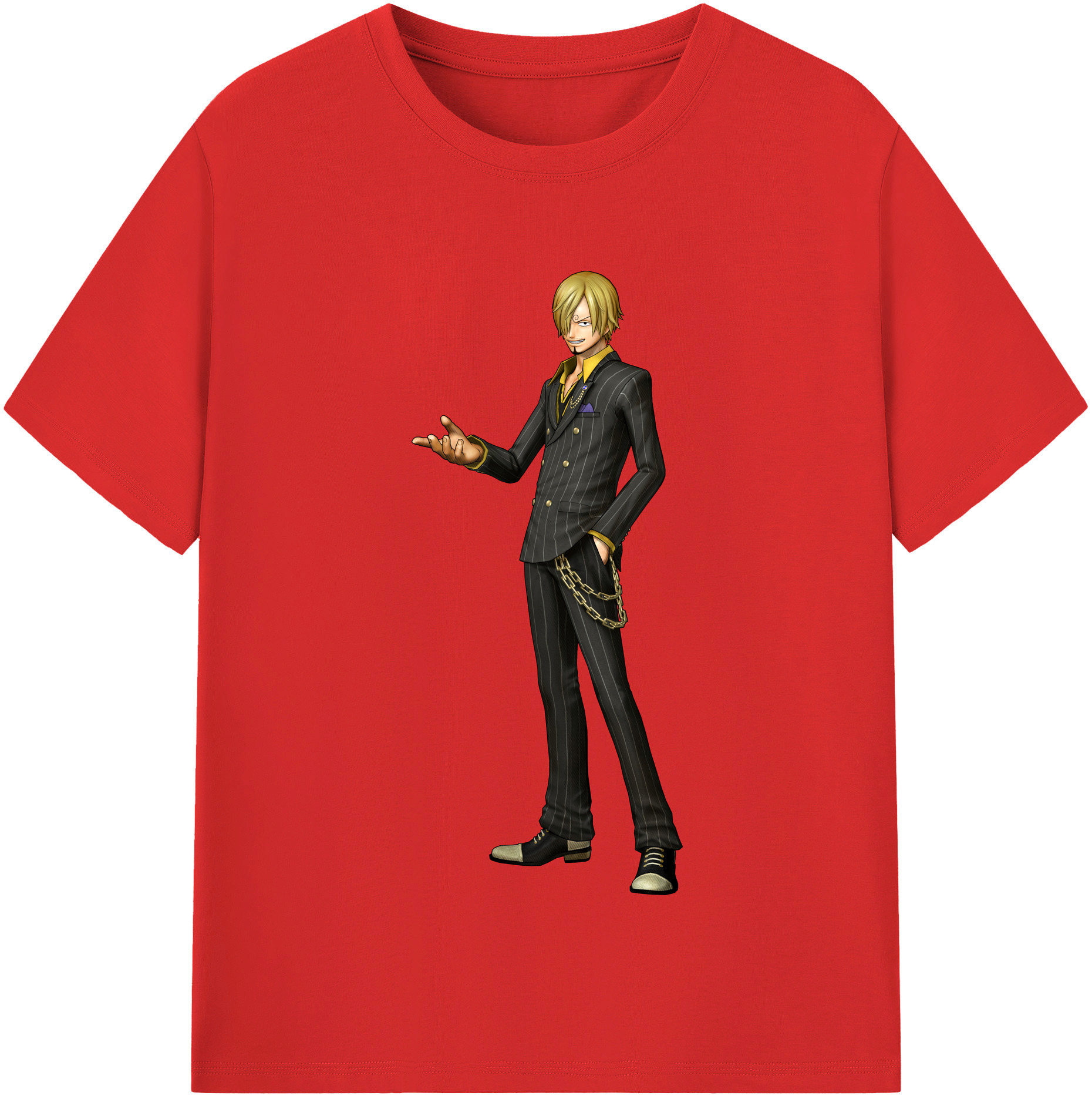 （画像用） ワンピース サンジ ONE PIECE Sanji レディースカジュアルプリントTシャツ（綿100％）