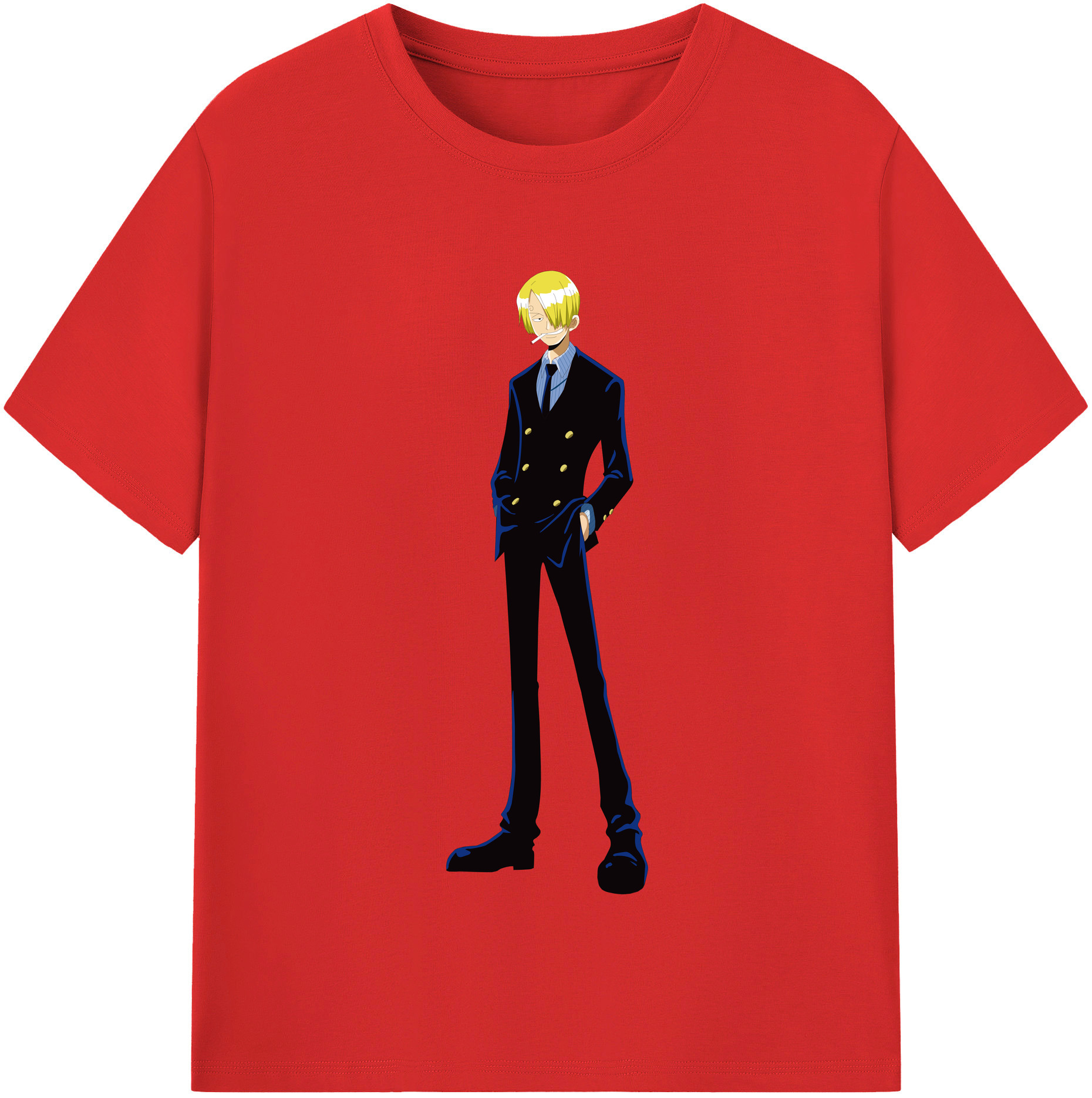 （画像用） ワンピース サンジ ONE PIECE Sanji レディースカジュアルプリントTシャツ（綿100％）
