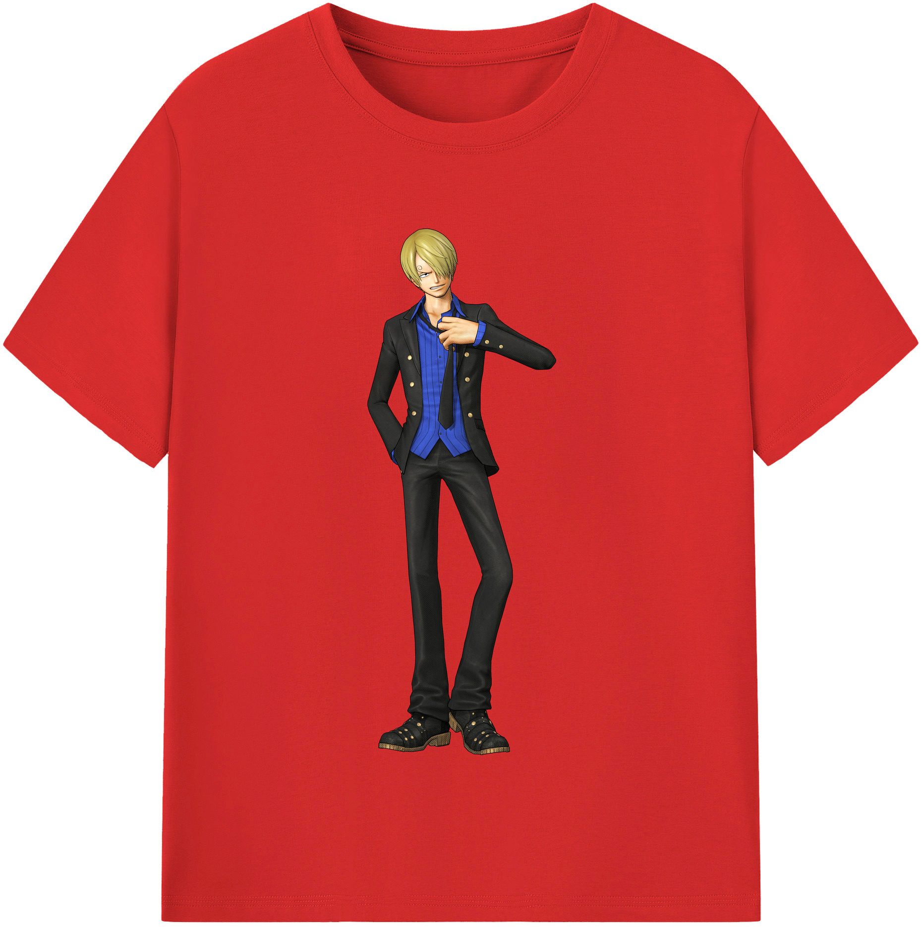 （画像用） ワンピース サンジ ONE PIECE Sanji レディースカジュアルプリントTシャツ（綿100％）