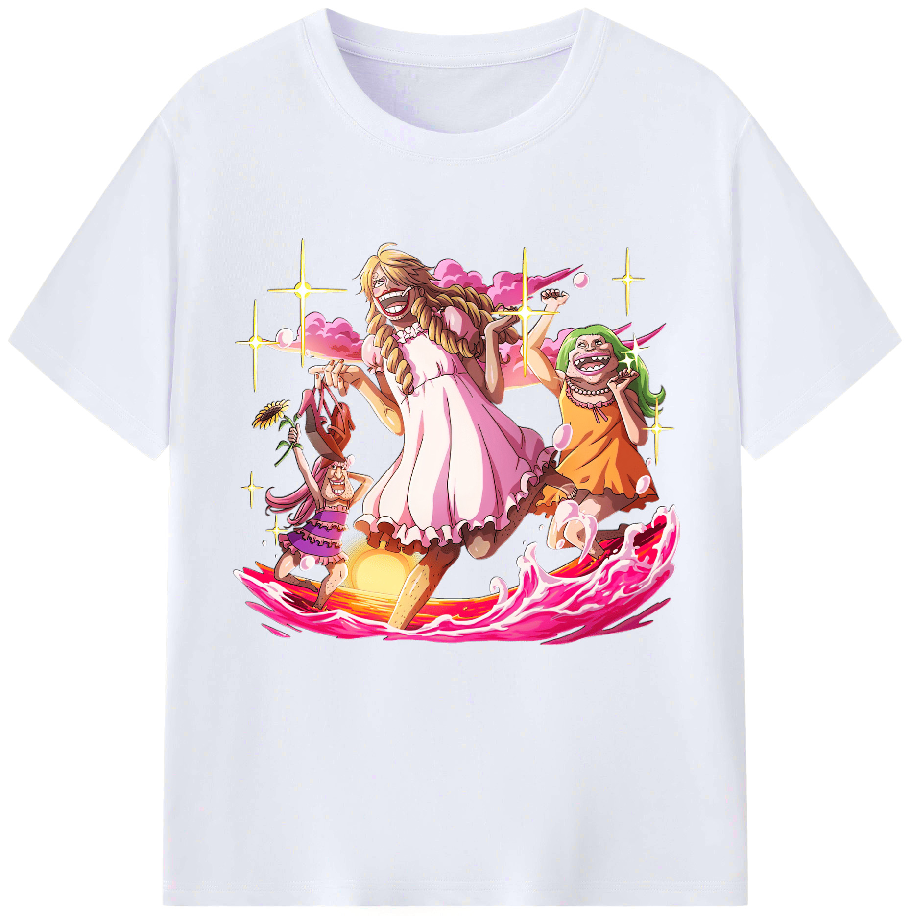 （画像用） ワンピース サンジ ONE PIECE Sanji レディースカジュアルプリントTシャツ（綿100％）