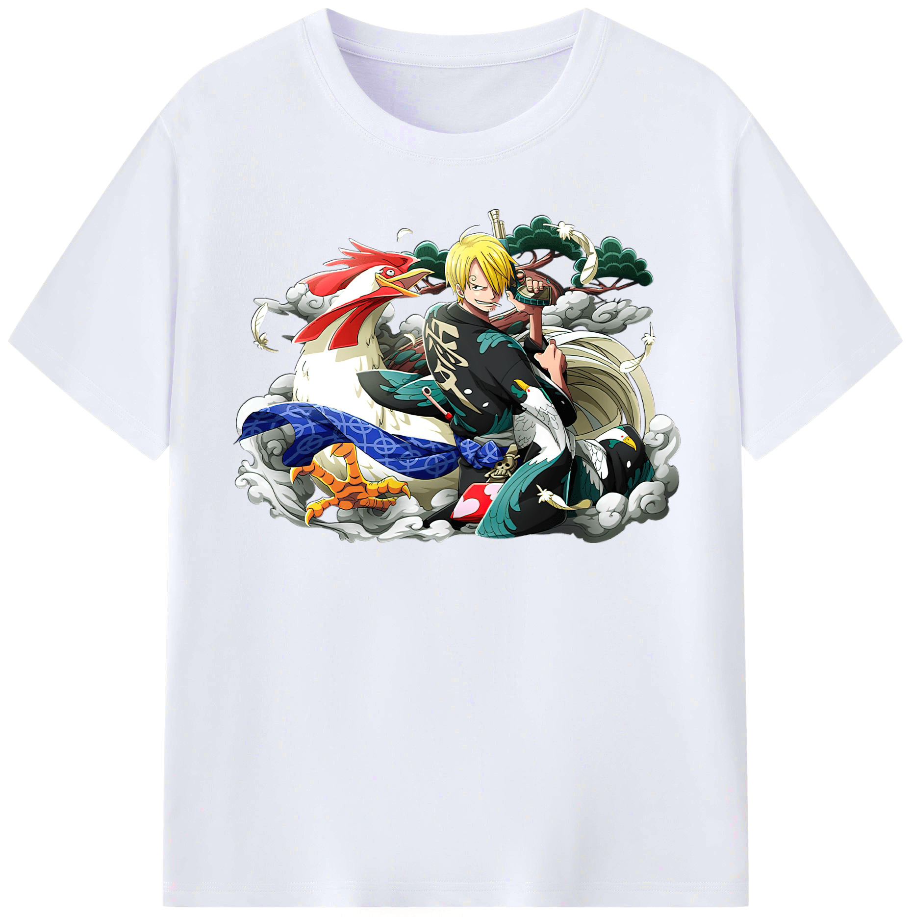（画像用） ワンピース サンジ ONE PIECE Sanji レディースカジュアルプリントTシャツ（綿100％）